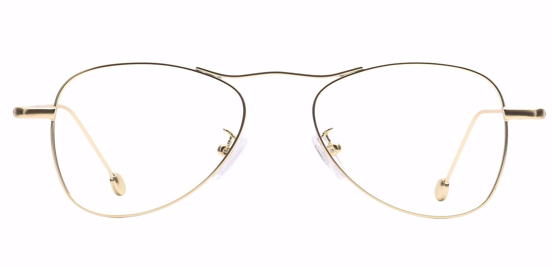 Brio Aviator Lined Bifocal Glasses - Gold