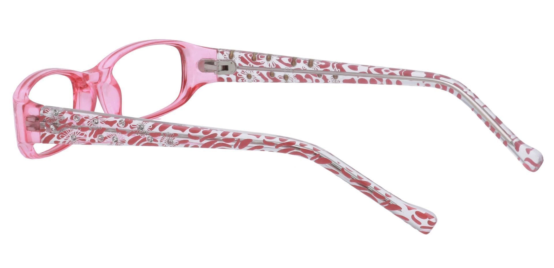 Laurel Rectangle Single Vision Glasses - Pink