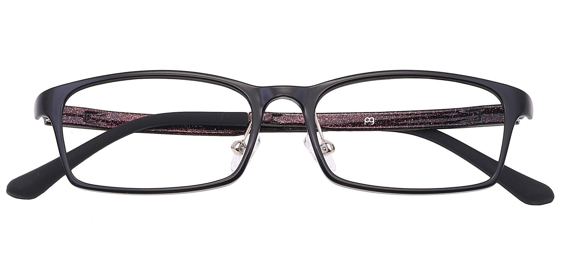 Hydra Rectangle Eyeglasses Frame - Black