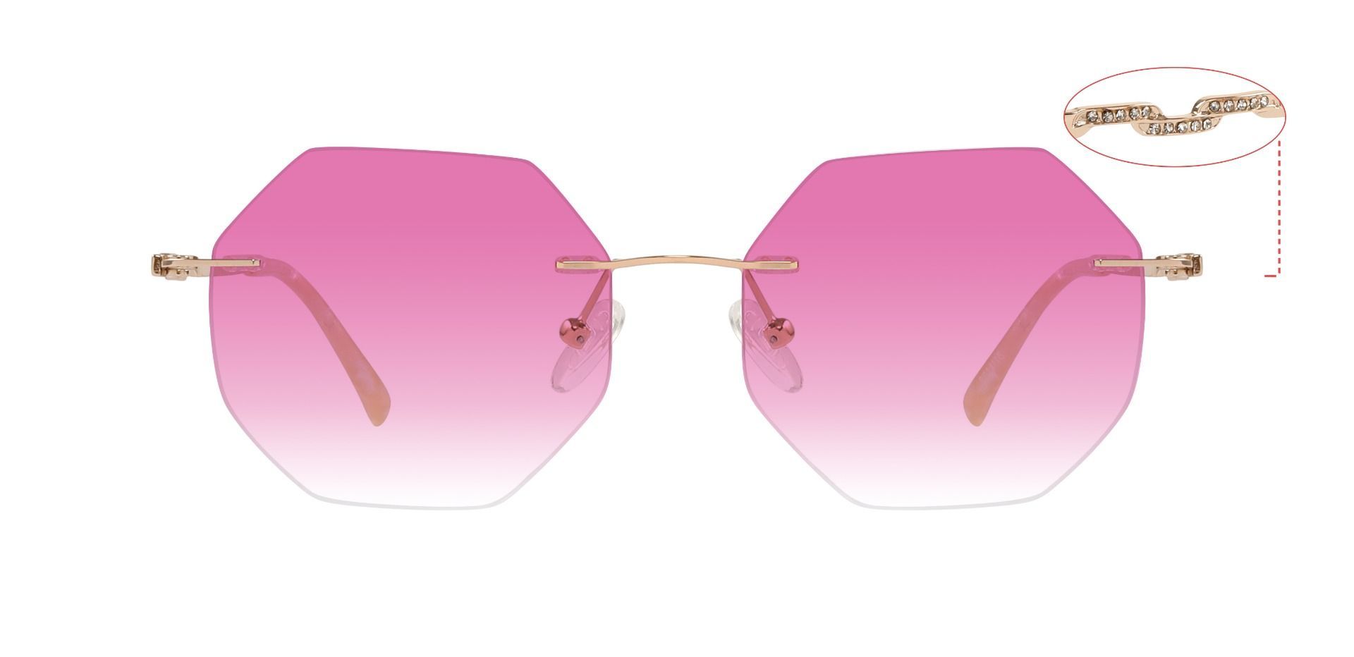 Rose gold prescription sunglasses online