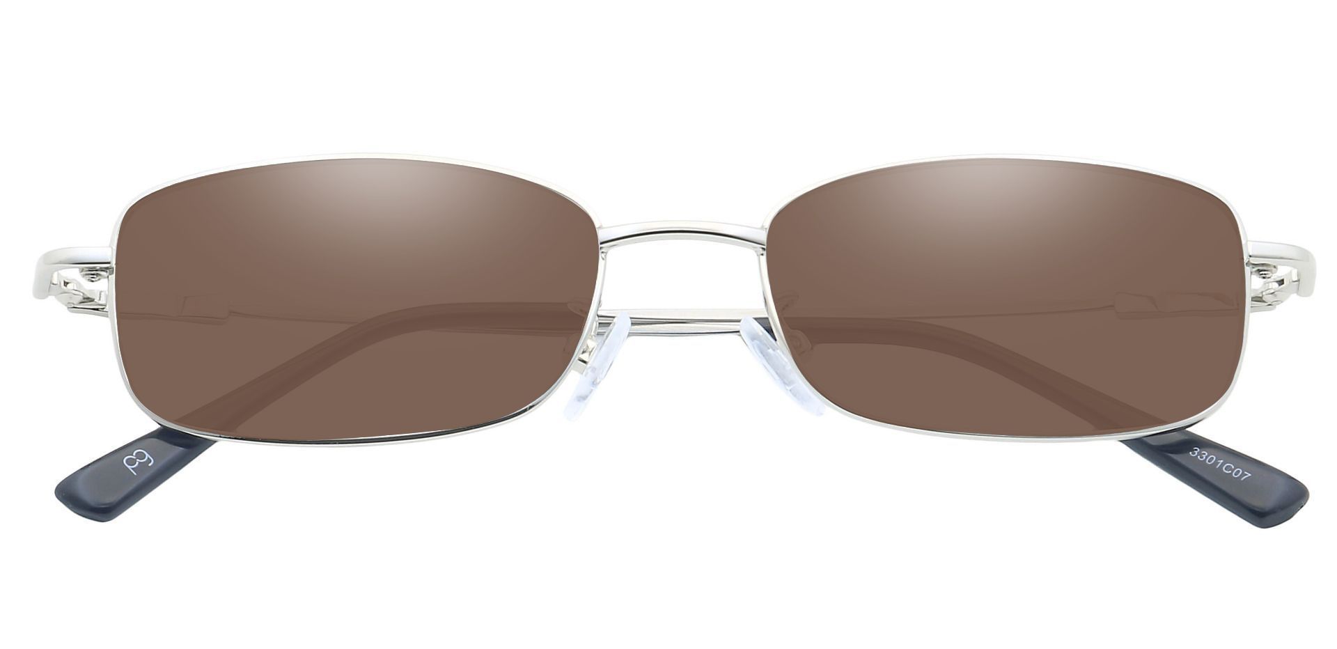 Ross Rectangle Prescription Sunglasses Clear Frame With Brown Lenses Men S Sunglasses