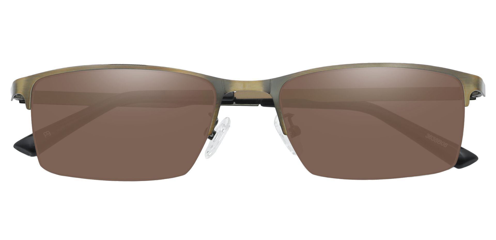 Rue Rectangle Prescription Sunglasses -  Brown Frame With Brown Lenses