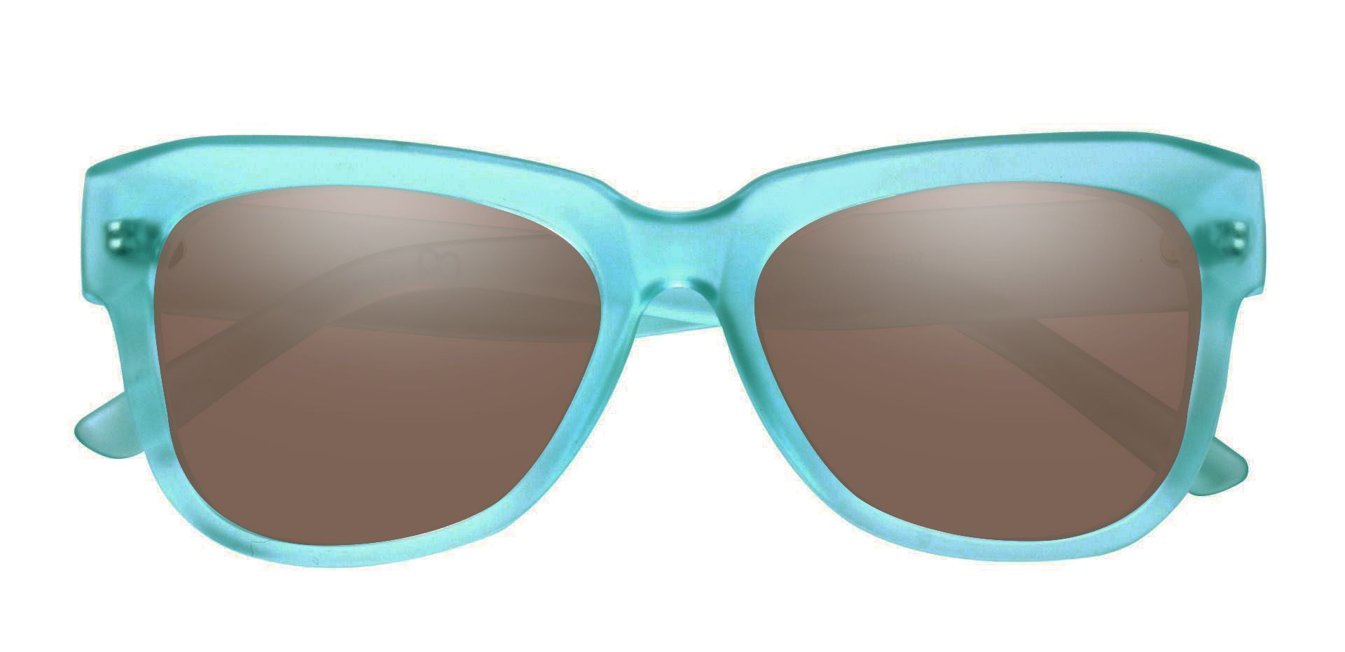 Gina Cat-Eye Non-Rx Sunglasses - Blue Frame With Brown Lenses