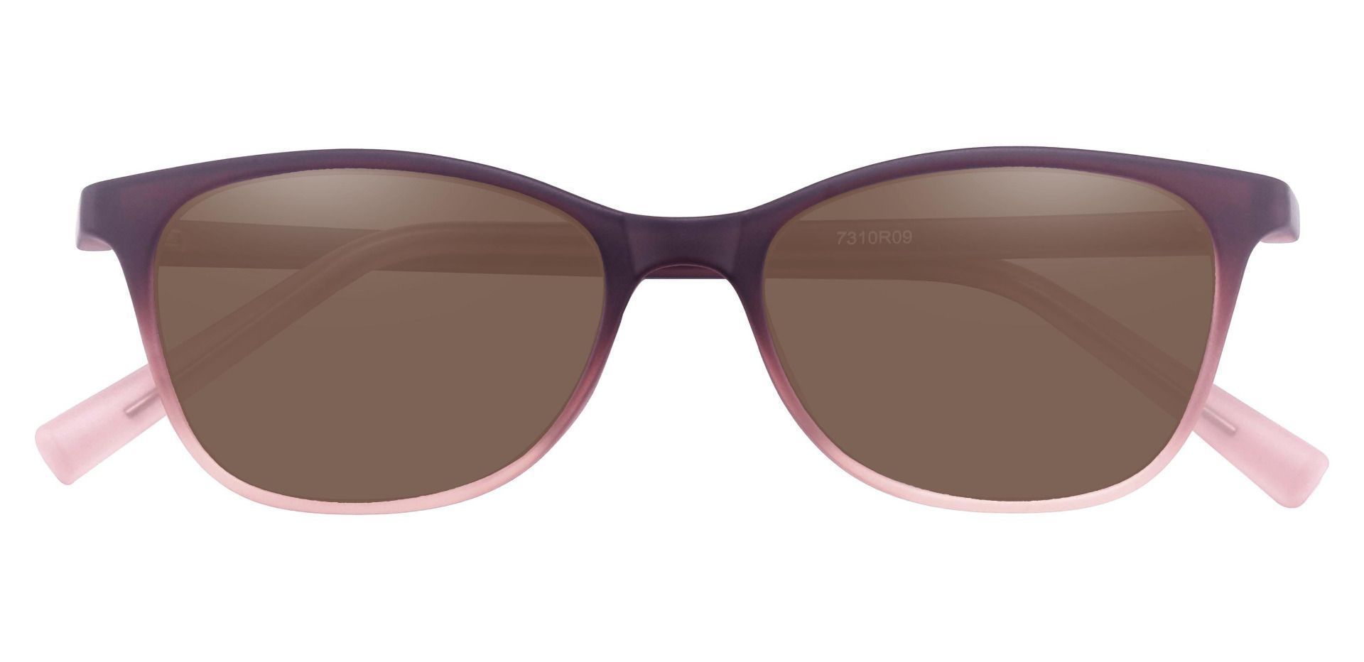 Sasha Classic Square Prescription Sunglasses - Red Frame With Brown Lenses