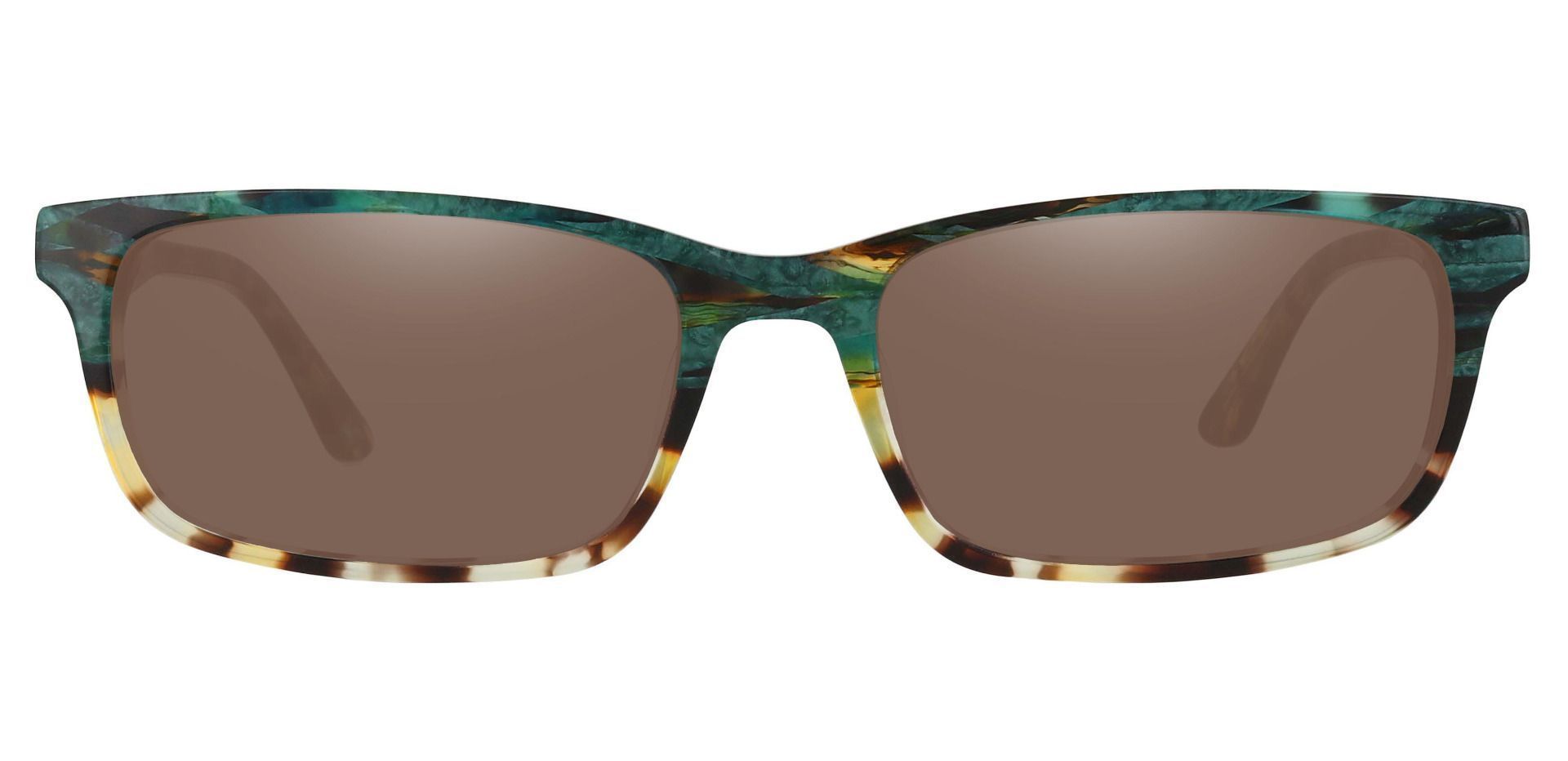 Hendrix Rectangle Reading Sunglasses - Floral Frame With Brown Lenses