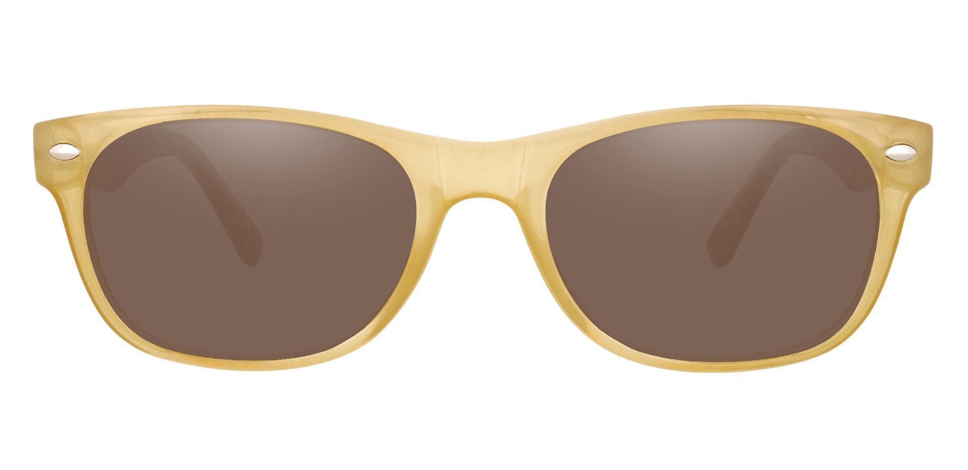 Hyde Rectangle Prescription Sunglasses Brown Frame With Brown Lenses