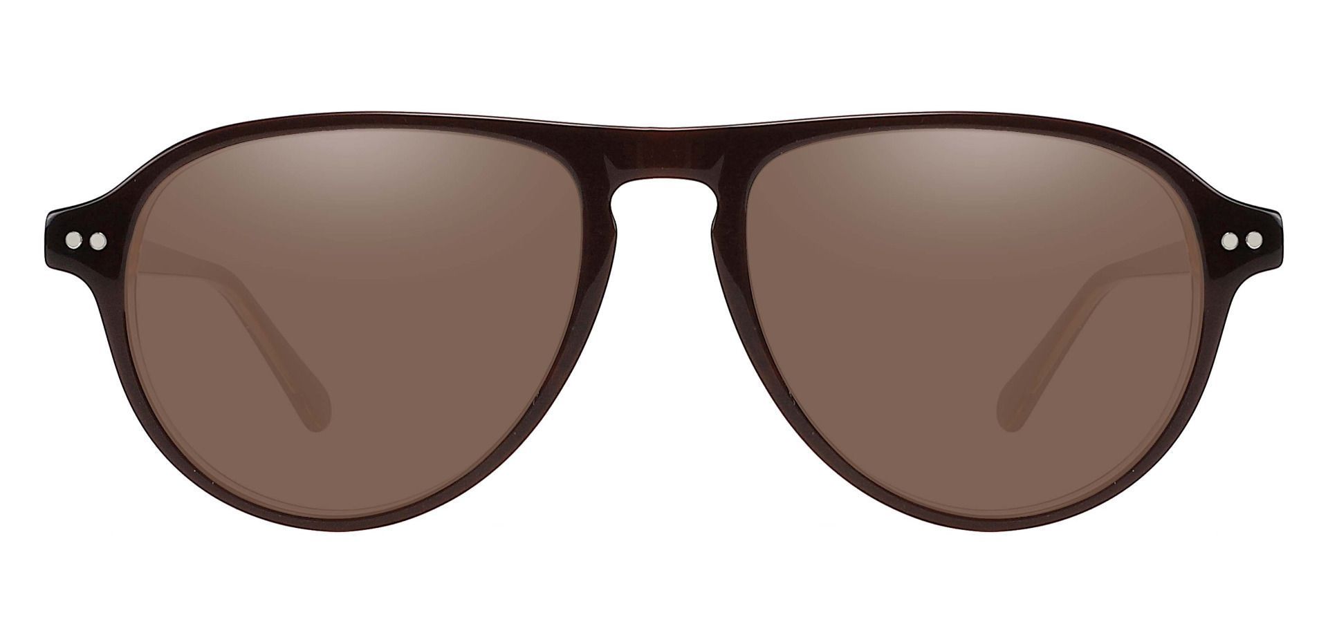 Durham Aviator Prescription Sunglasses Brown Frame With Brown Lenses