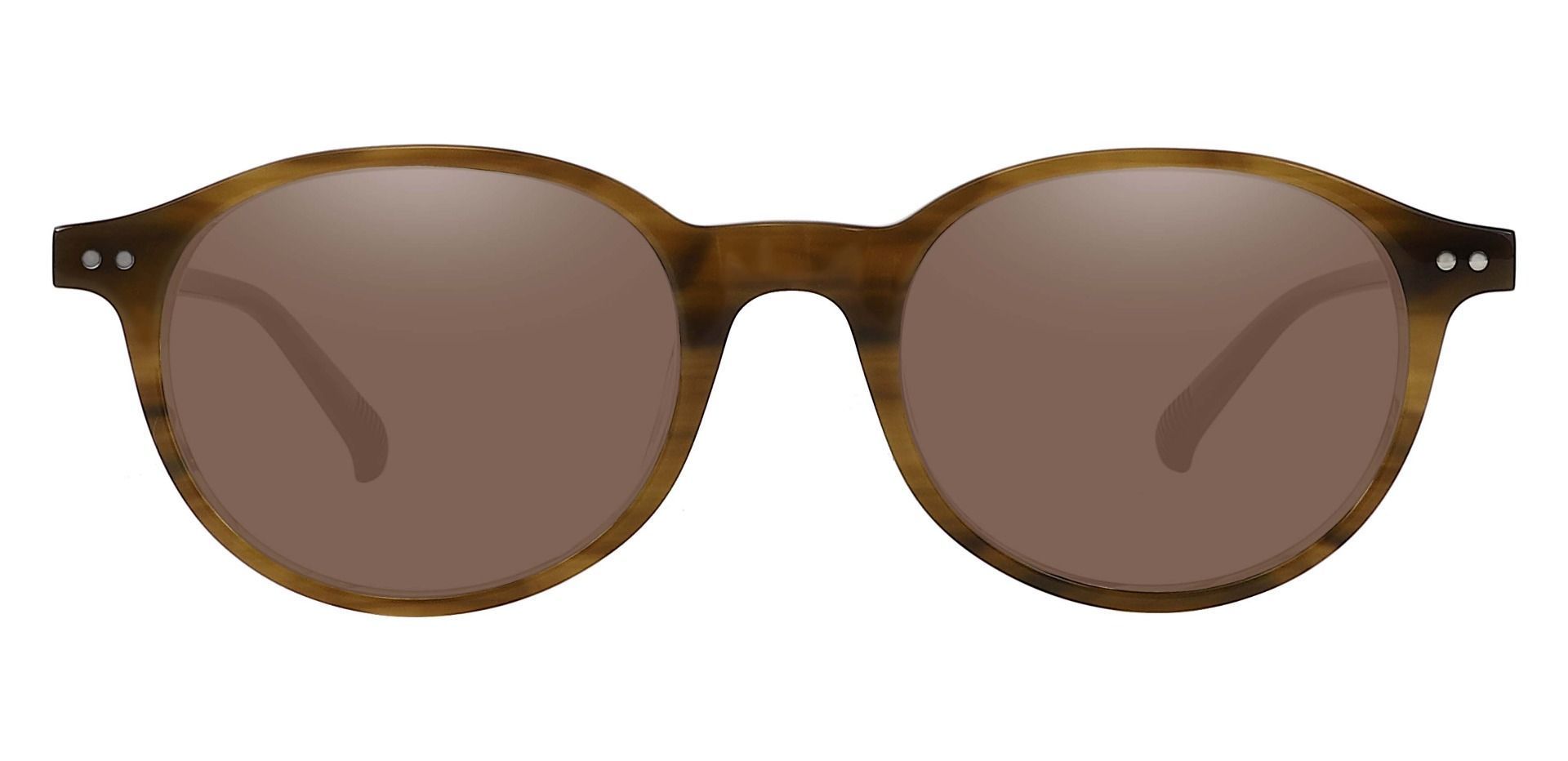 Avon Oval Prescription Sunglasses - Brown Frame With Brown Lenses