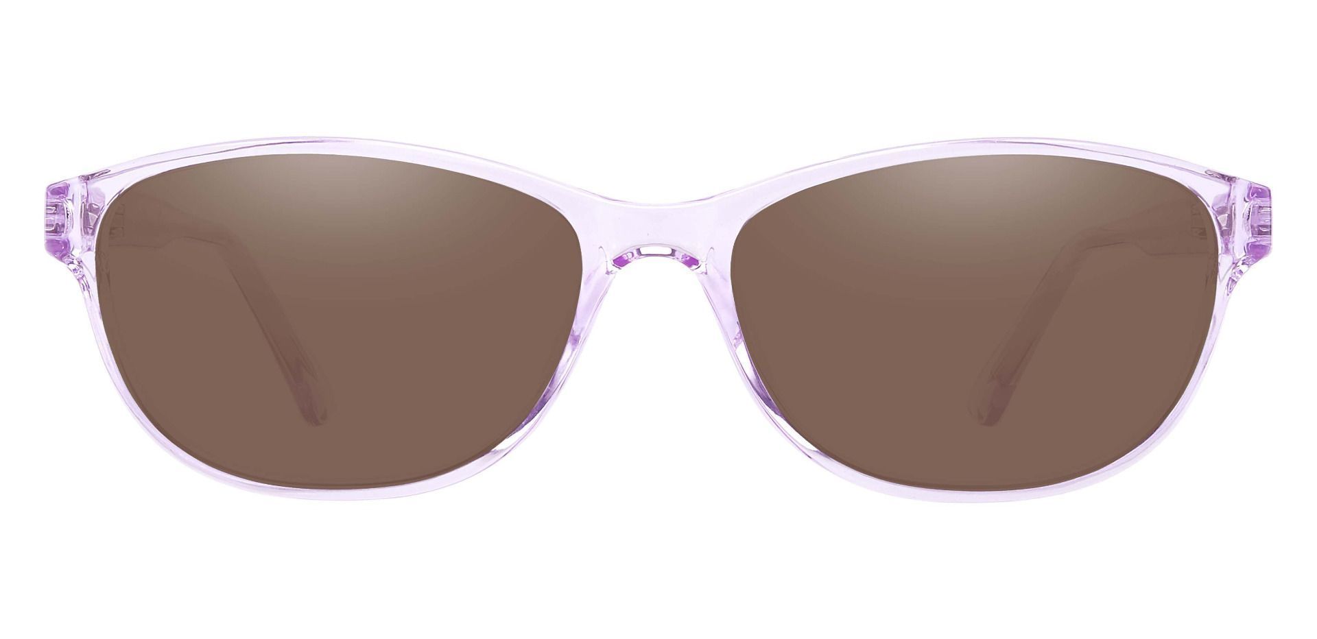 Patsy Oval Prescription Sunglasses - Purple Frame With Brown Lenses