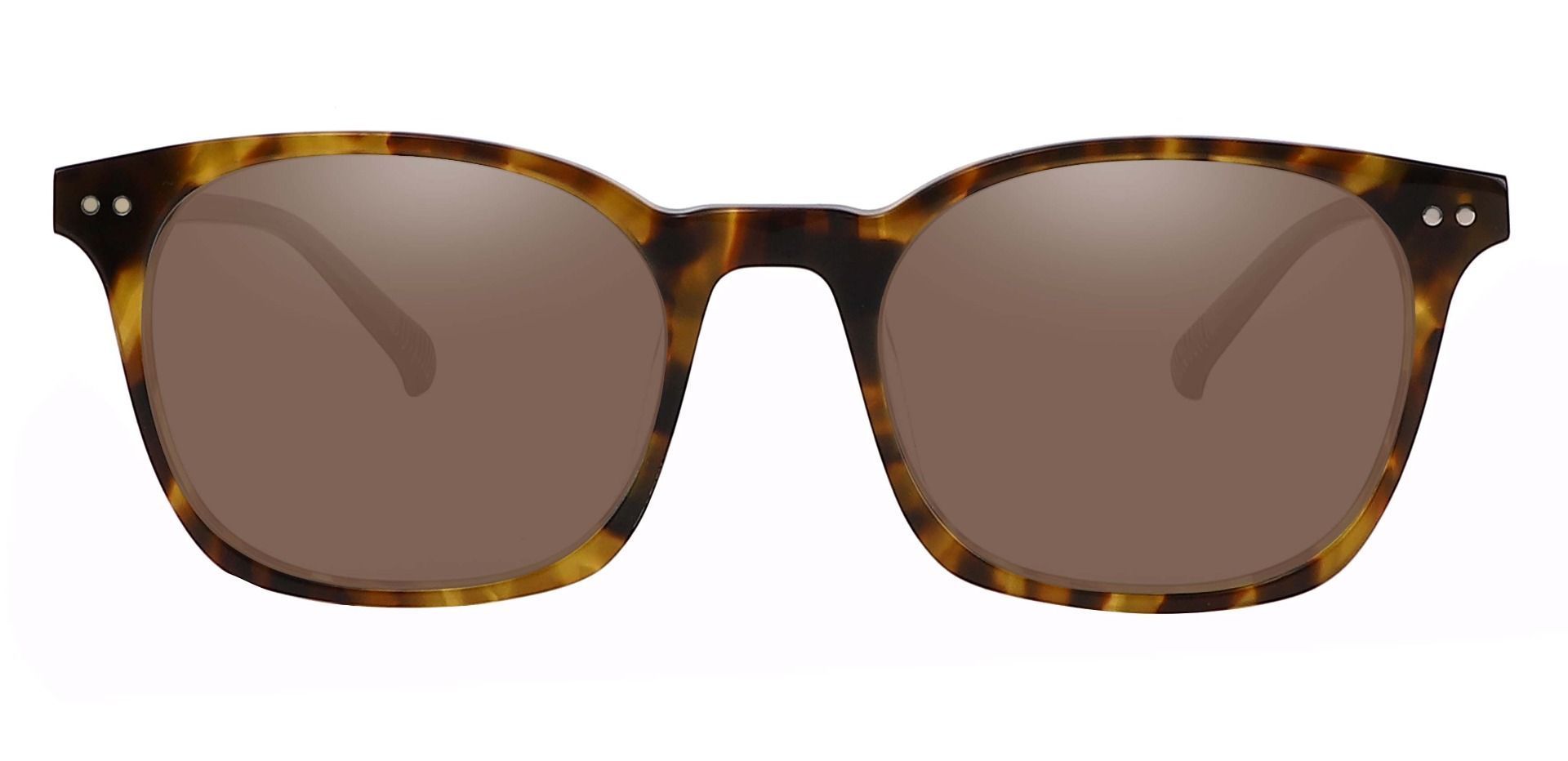 Alonzo Square Prescription Sunglasses - Tortoise Frame With Brown Lenses