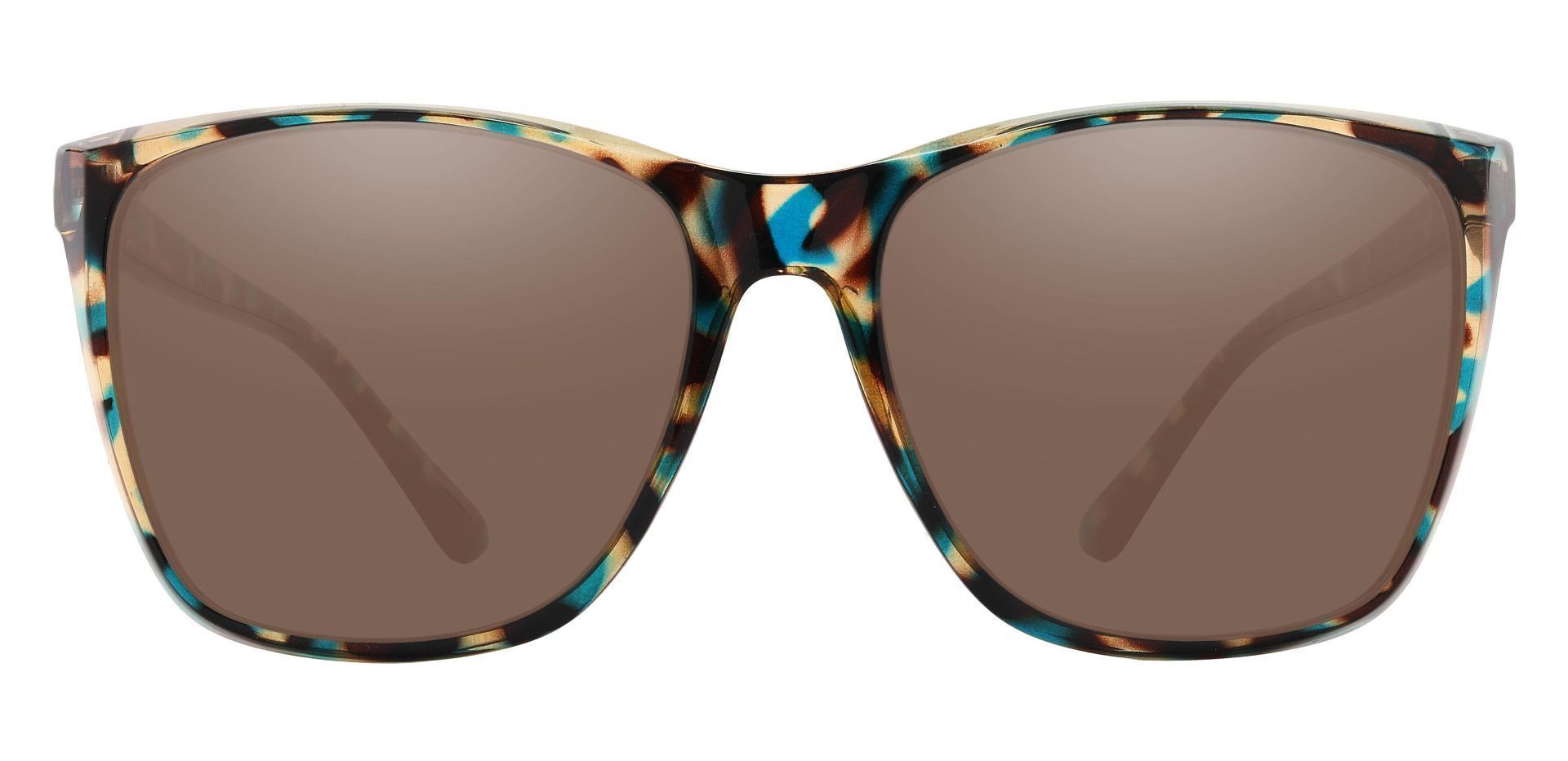 Taryn Square Prescription Sunglasses - Floral Frame With Brown Lenses