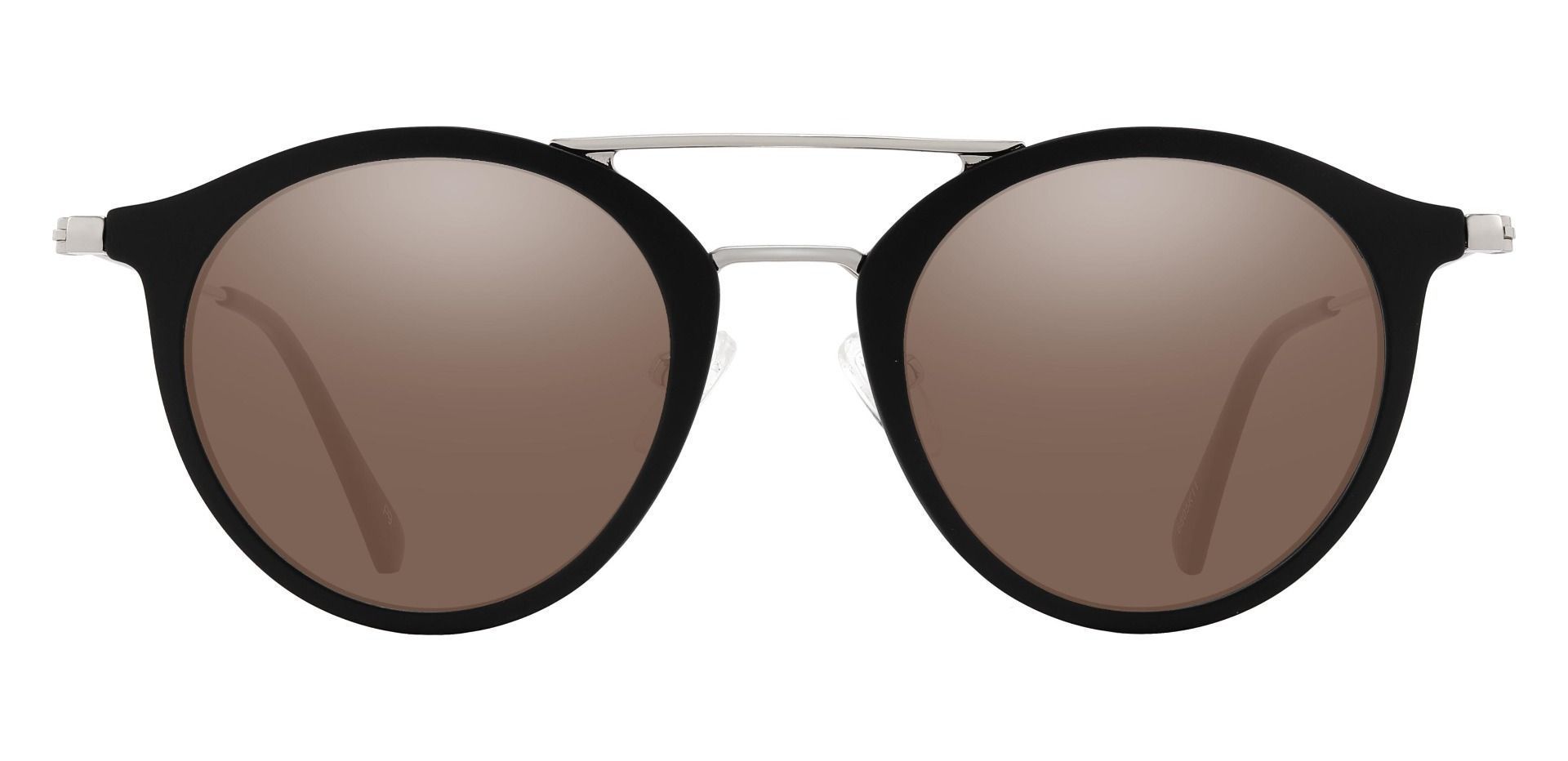Malden Aviator Prescription Sunglasses - Black Frame With Brown Lenses