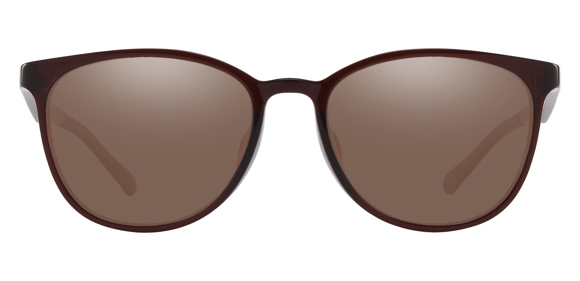 Pembroke Oval Progressive Sunglasses - Brown Frame With Brown Lenses