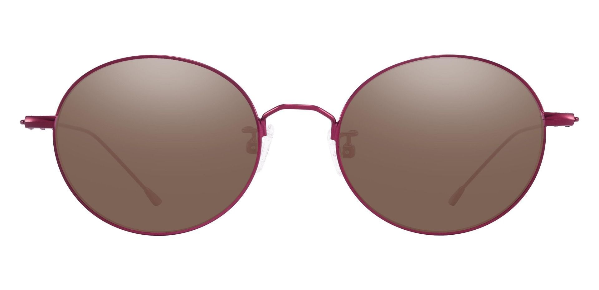 Arden Round Reading Sunglasses - Purple Frame With Brown Lenses