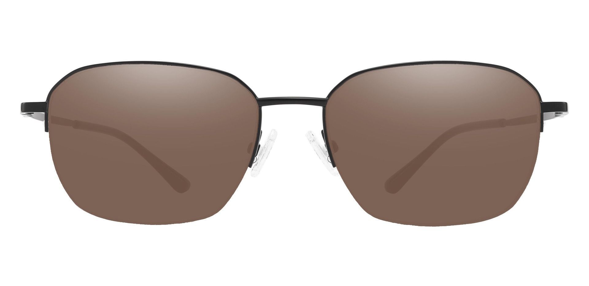 Wilton Geometric Reading Sunglasses - Black Frame With Brown Lenses