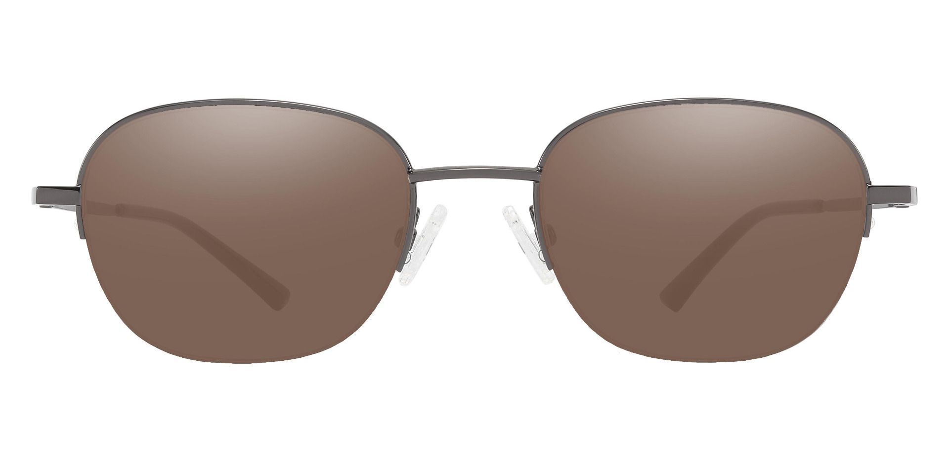 Rochester Oval Progressive Sunglasses - Gray Frame With Brown Lenses