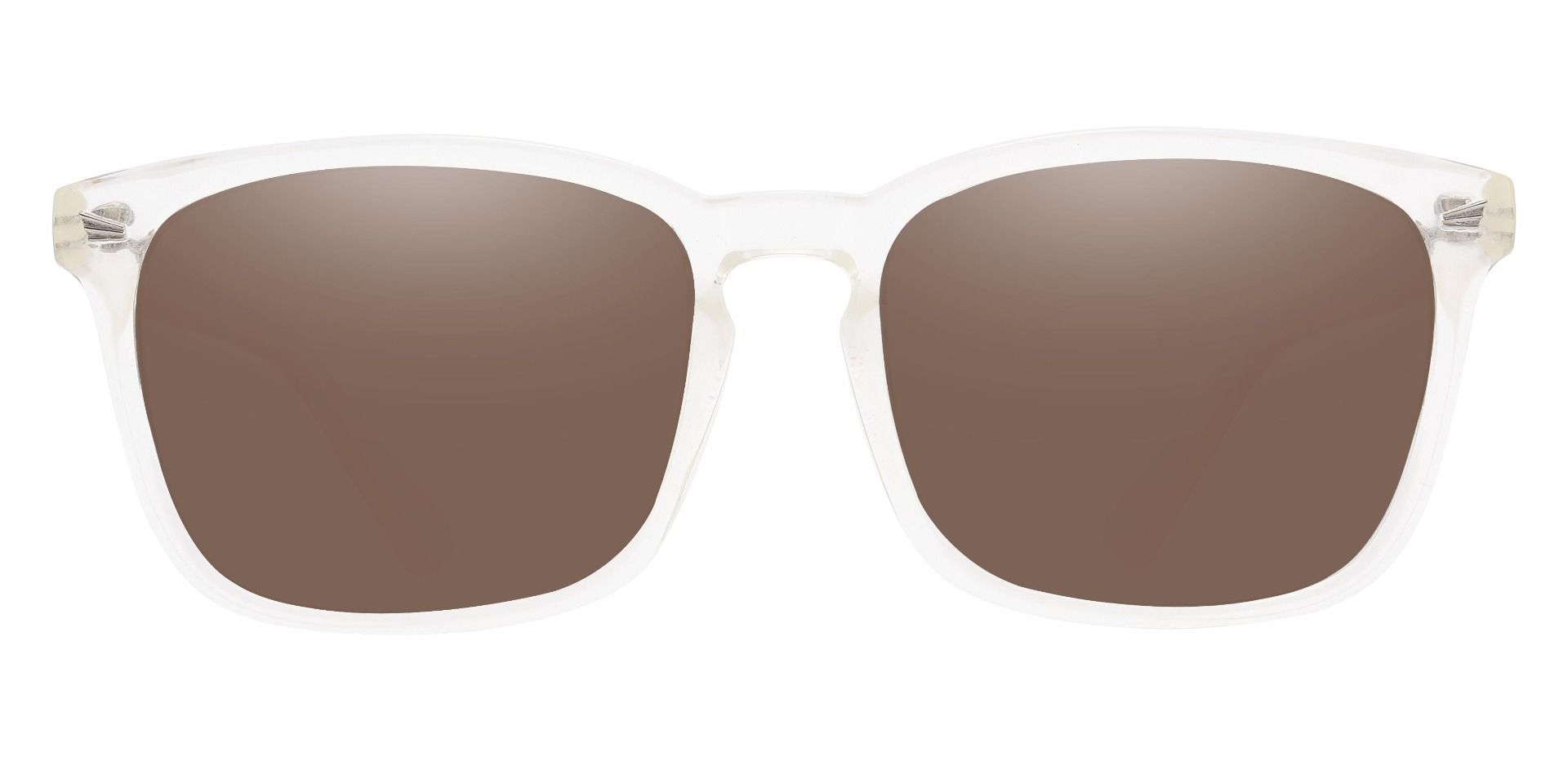 Enderlin Square Lined Bifocal Sunglasses - Clear Frame With Brown Lenses