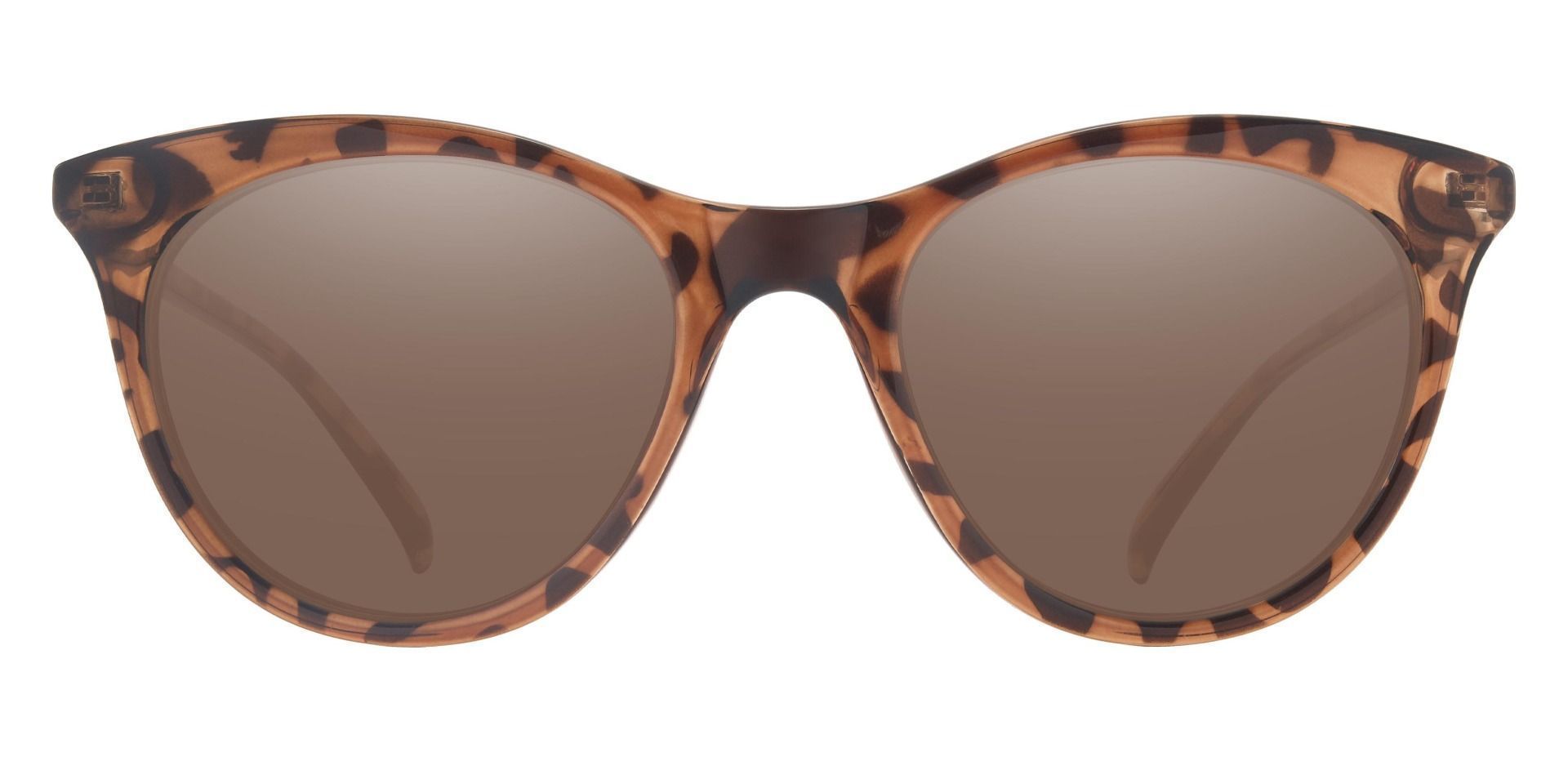 Valencia Cat Eye Prescription Sunglasses - Brown Frame With Brown Lenses