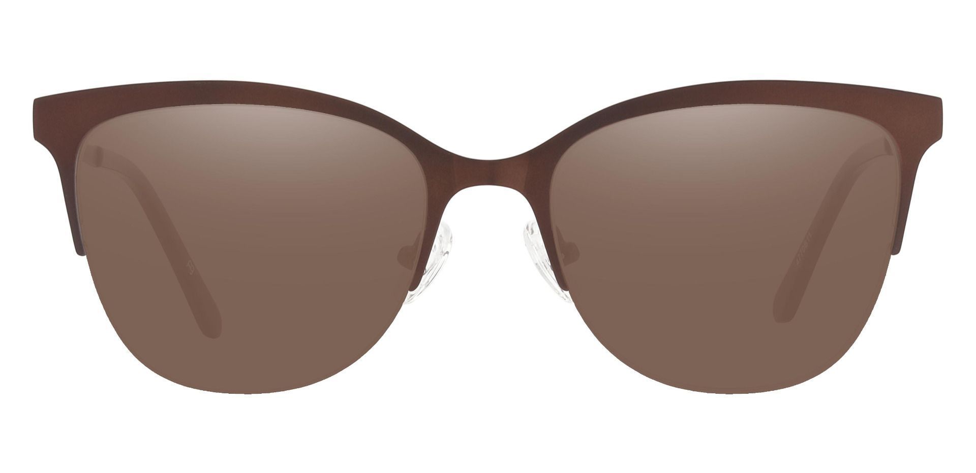 Winnie Oval Prescription Sunglasses - Brown Frame With Brown Lenses