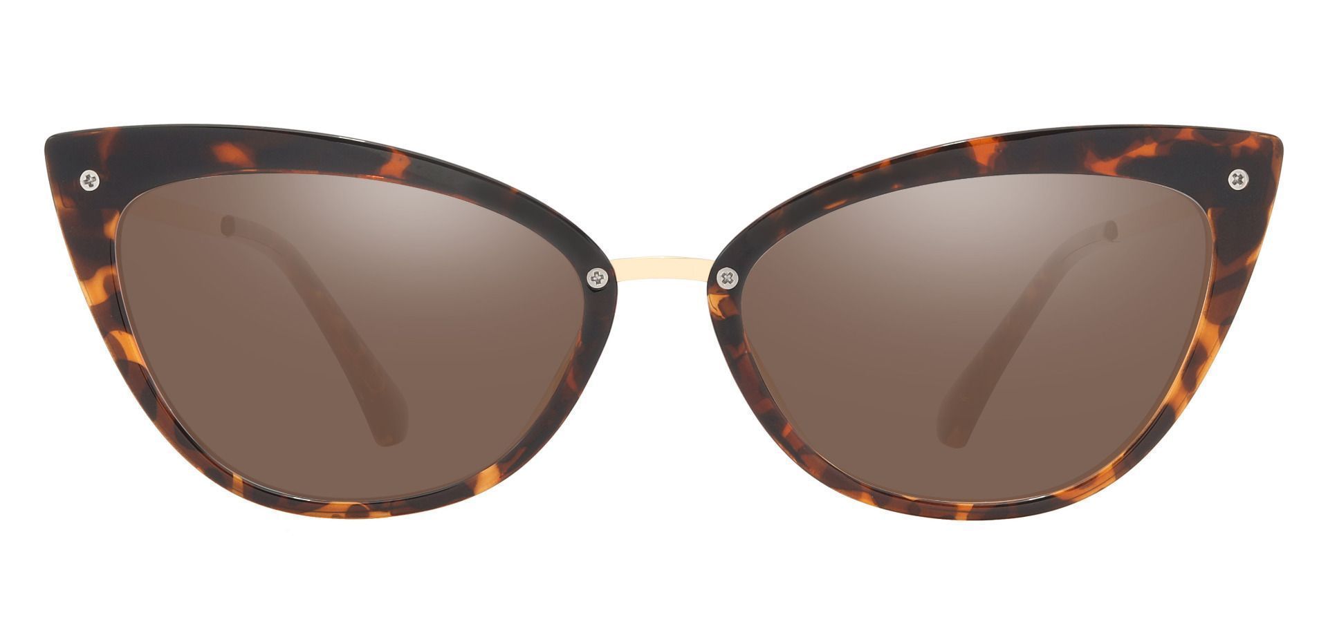 Glenda Cat Eye Prescription Sunglasses - Tortoise Frame With Brown Lenses