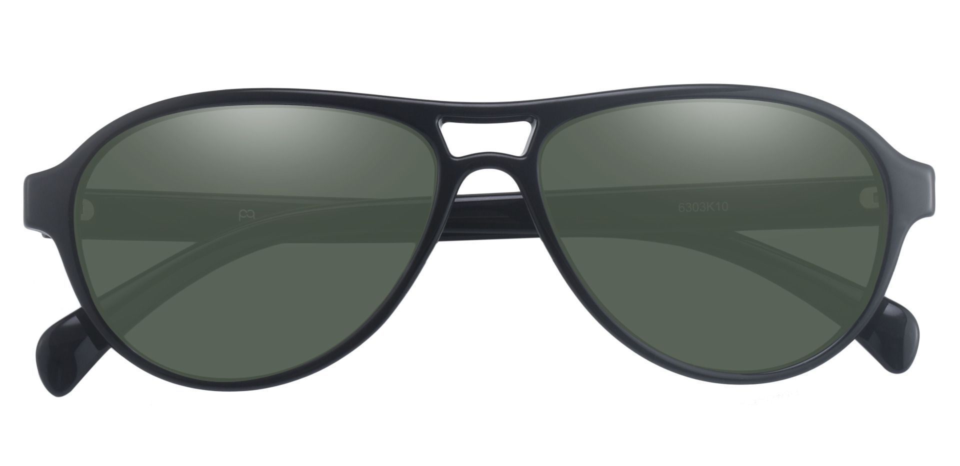 Sosa Aviator Prescription Sunglasses Black Frame With Brown Lenses