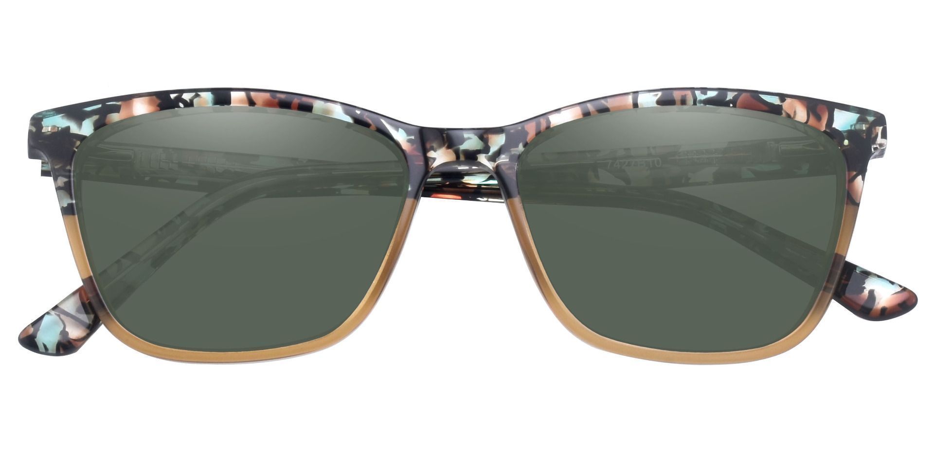 Concord Cat Eye Lined Bifocal Sunglasses - Brown Frame With Green ...