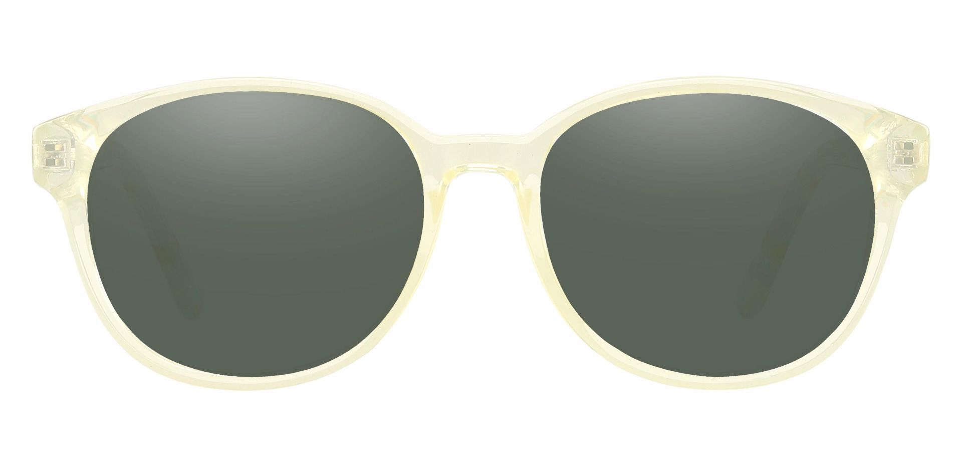 Allegra Oval Lined Bifocal Sunglasses - Green Frame With Green Lenses