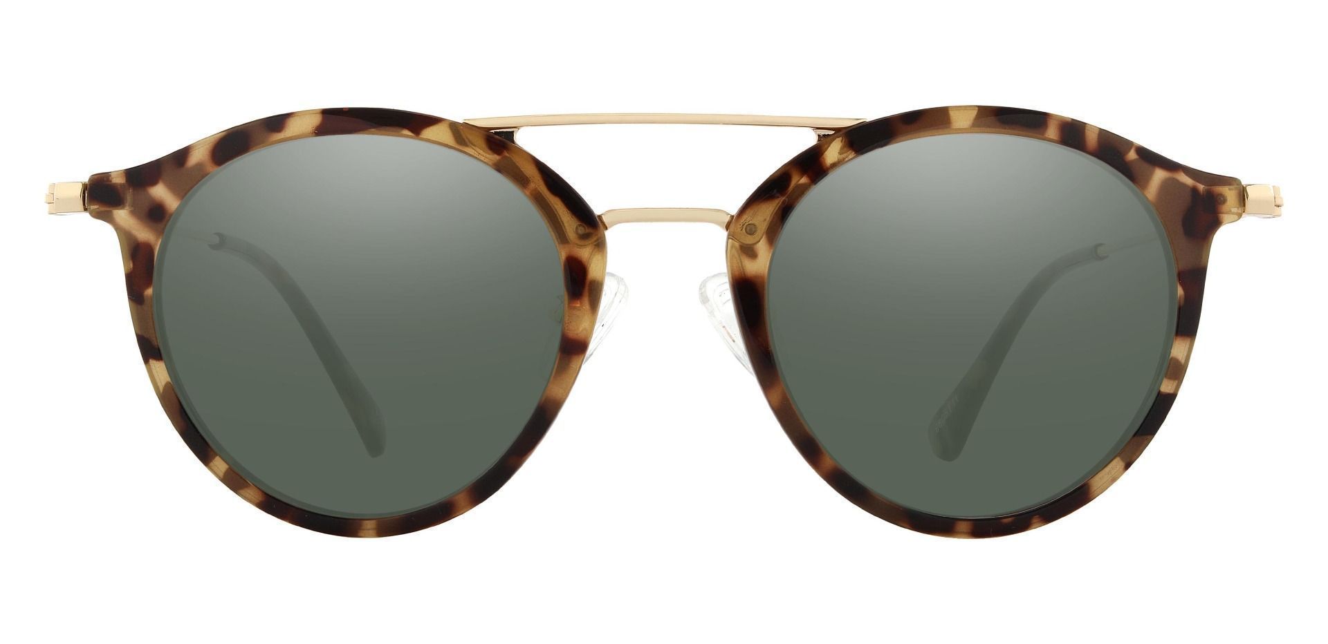 Malden Aviator Prescription Sunglasses - Tortoise Frame With Green Lenses