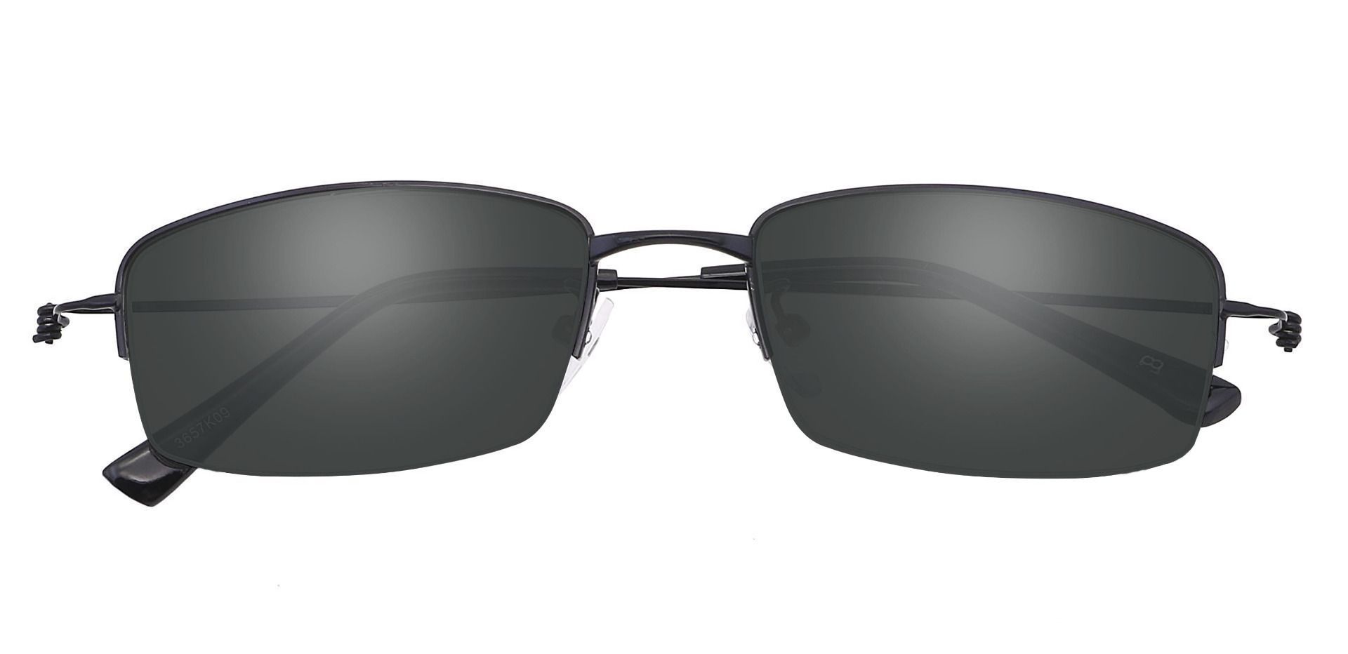 Wyoming Rectangle Non-Rx Sunglasses - Black Frame With Gray Lenses