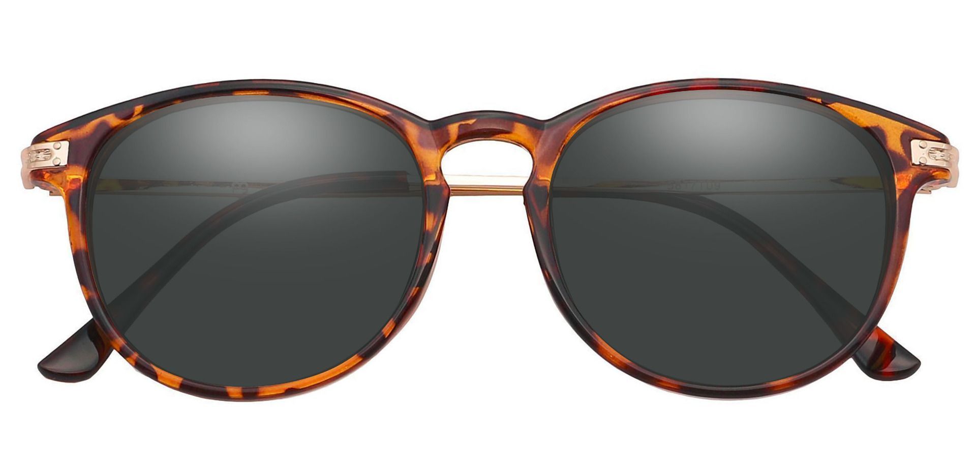 Rojo Round Prescription Sunglasses - Tortoise Frame With Gray Lenses