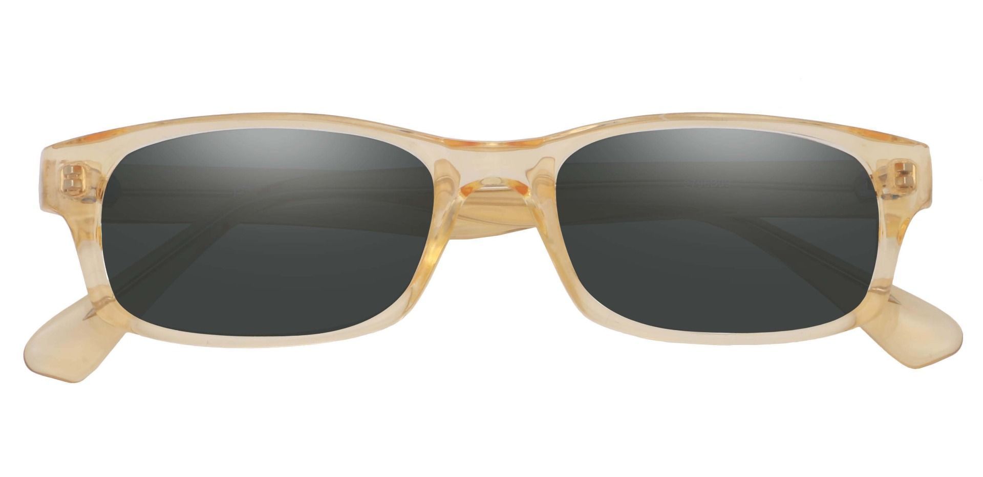 Janel Rectangle Reading Sunglasses White Frame With Gray Lenses