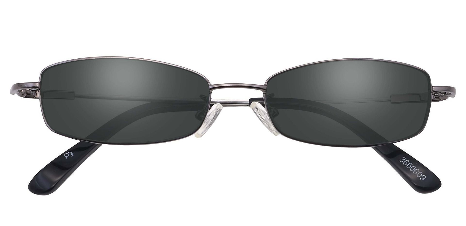Paloma Rectangle Non-Rx Sunglasses - Clear Frame With Gray Lenses