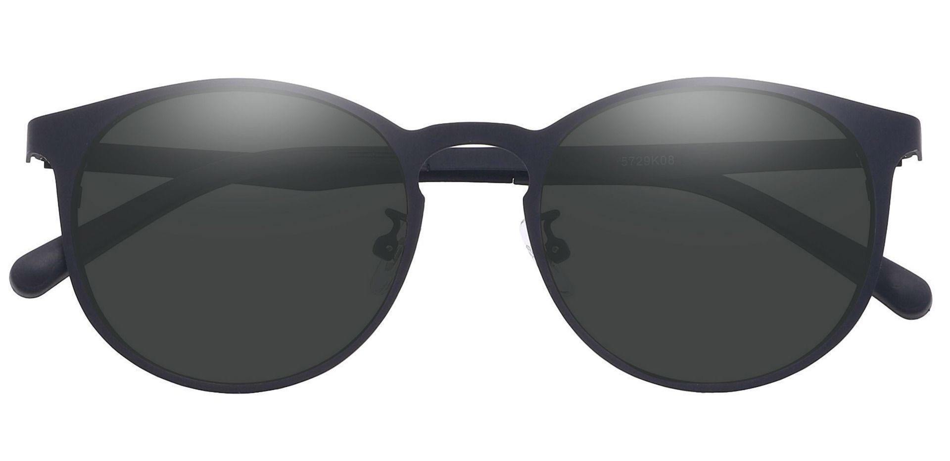 Wallace Oval Progressive Sunglasses - Black Frame With Gray Lenses