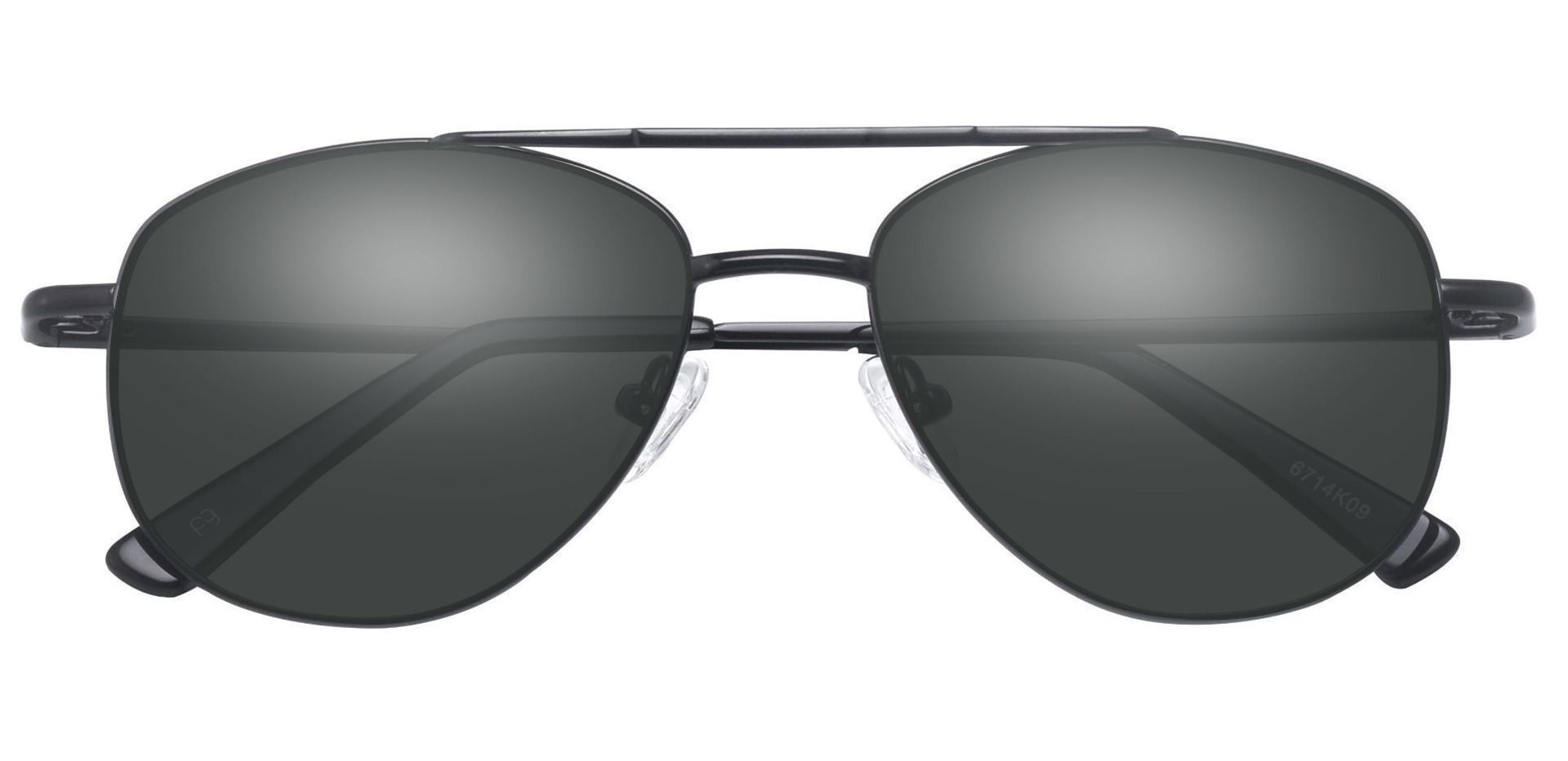 Dwight Aviator Prescription Sunglasses - Black Frame With Gray Lenses ...