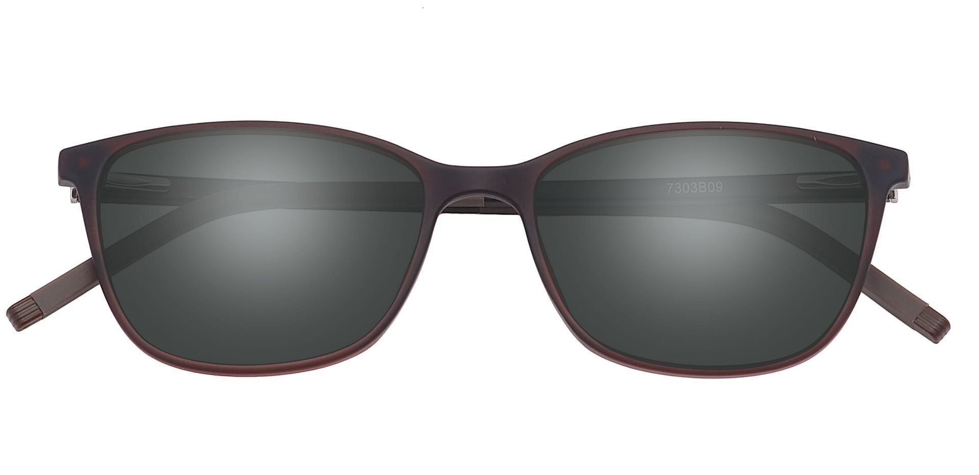 Danica Square Non-Rx Sunglasses - Brown Frame With Gray Lenses