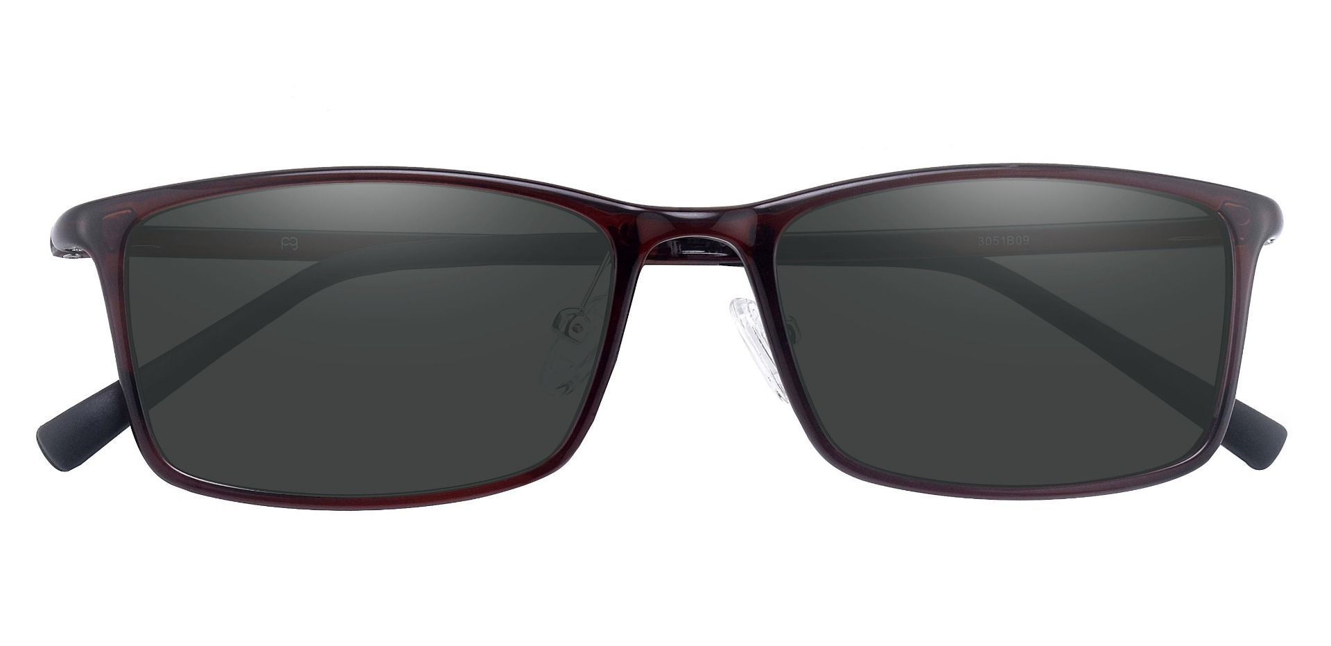 Cedar Rectangle Non-Rx Sunglasses - Brown Frame With Gray Lenses ...