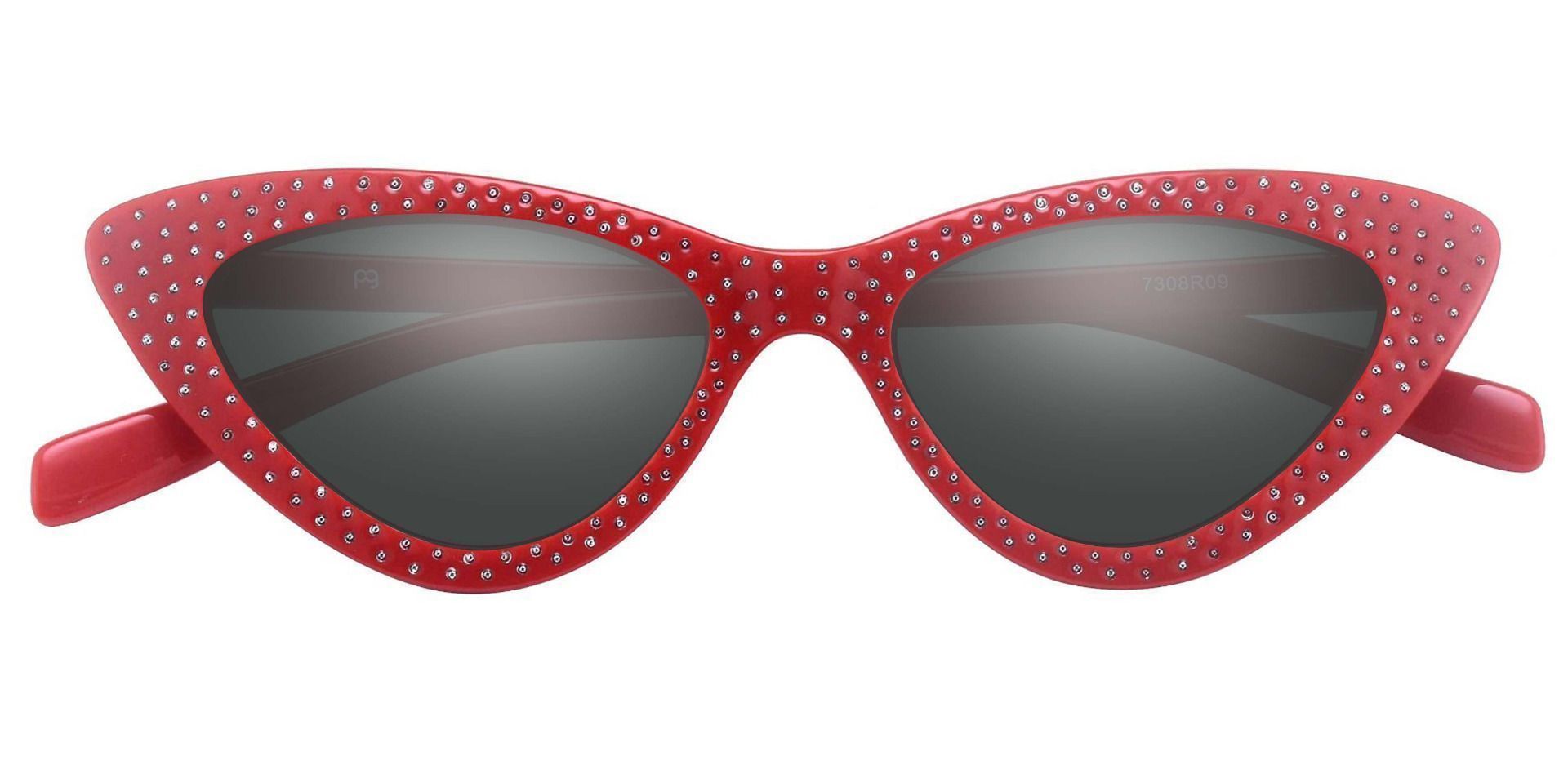 Sharpay CatEye Prescription Sunglasses Red Frame With Gray Lenses