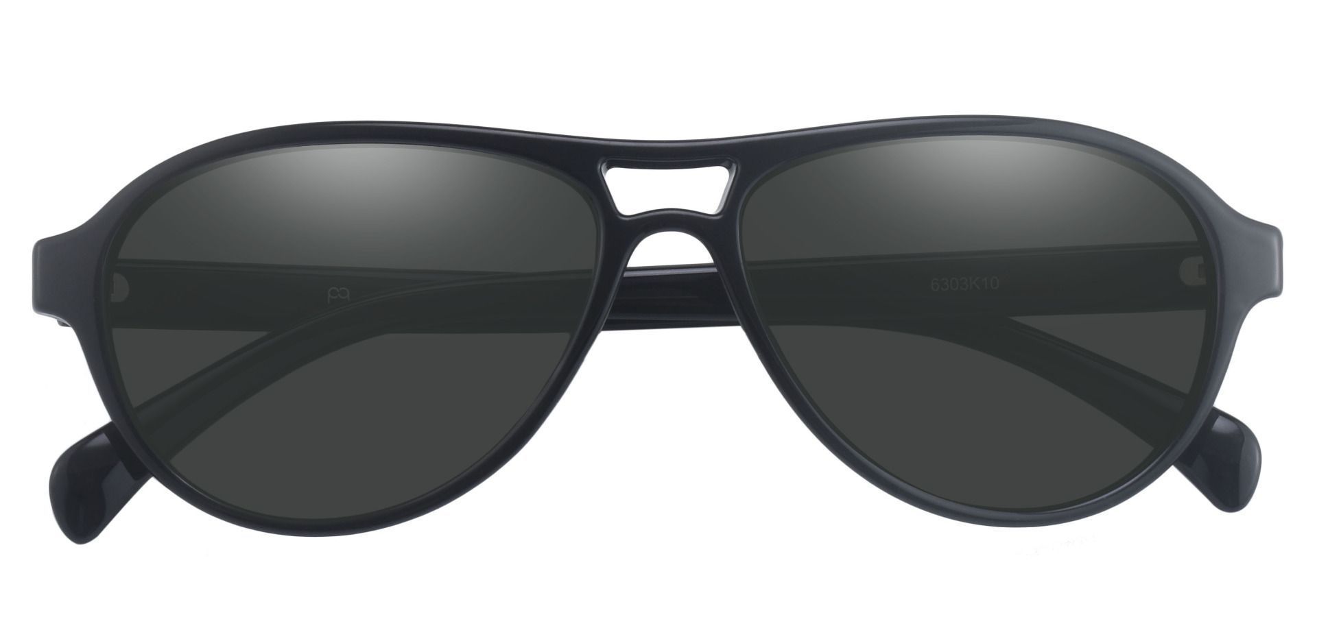 Sosa Aviator Prescription Sunglasses - Black Frame With Gray Lenses ...