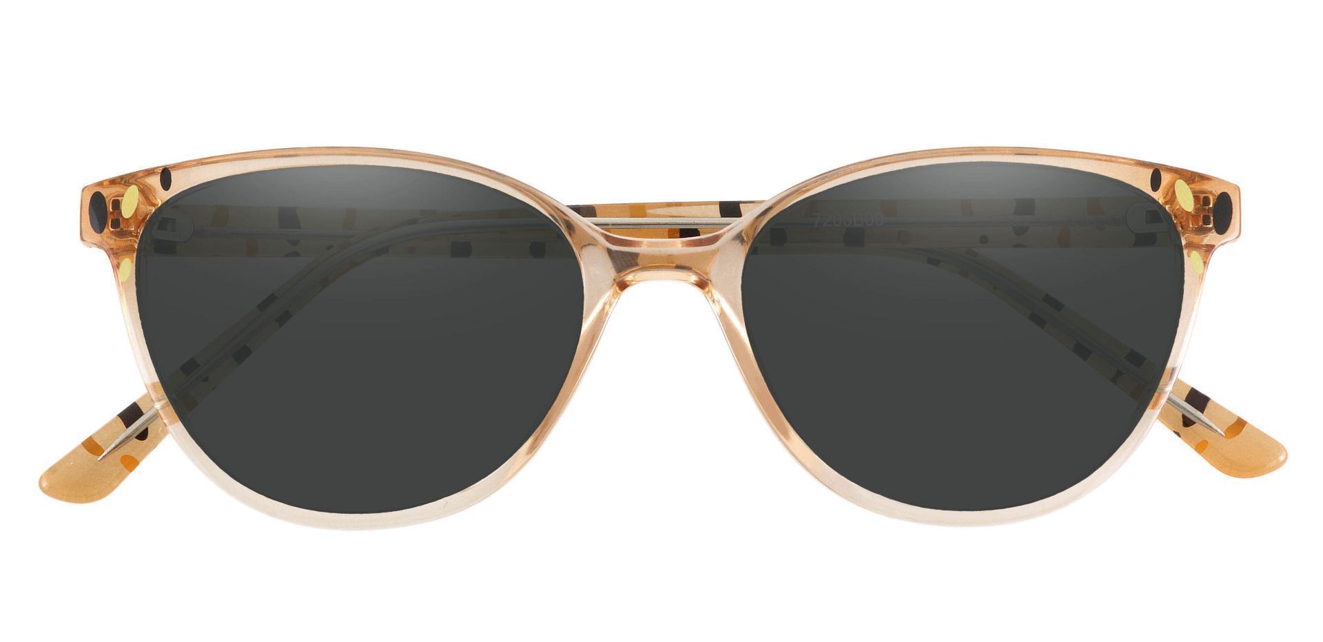Carma Oval Prescription Sunglasses - Brown Frame With Gray Lenses