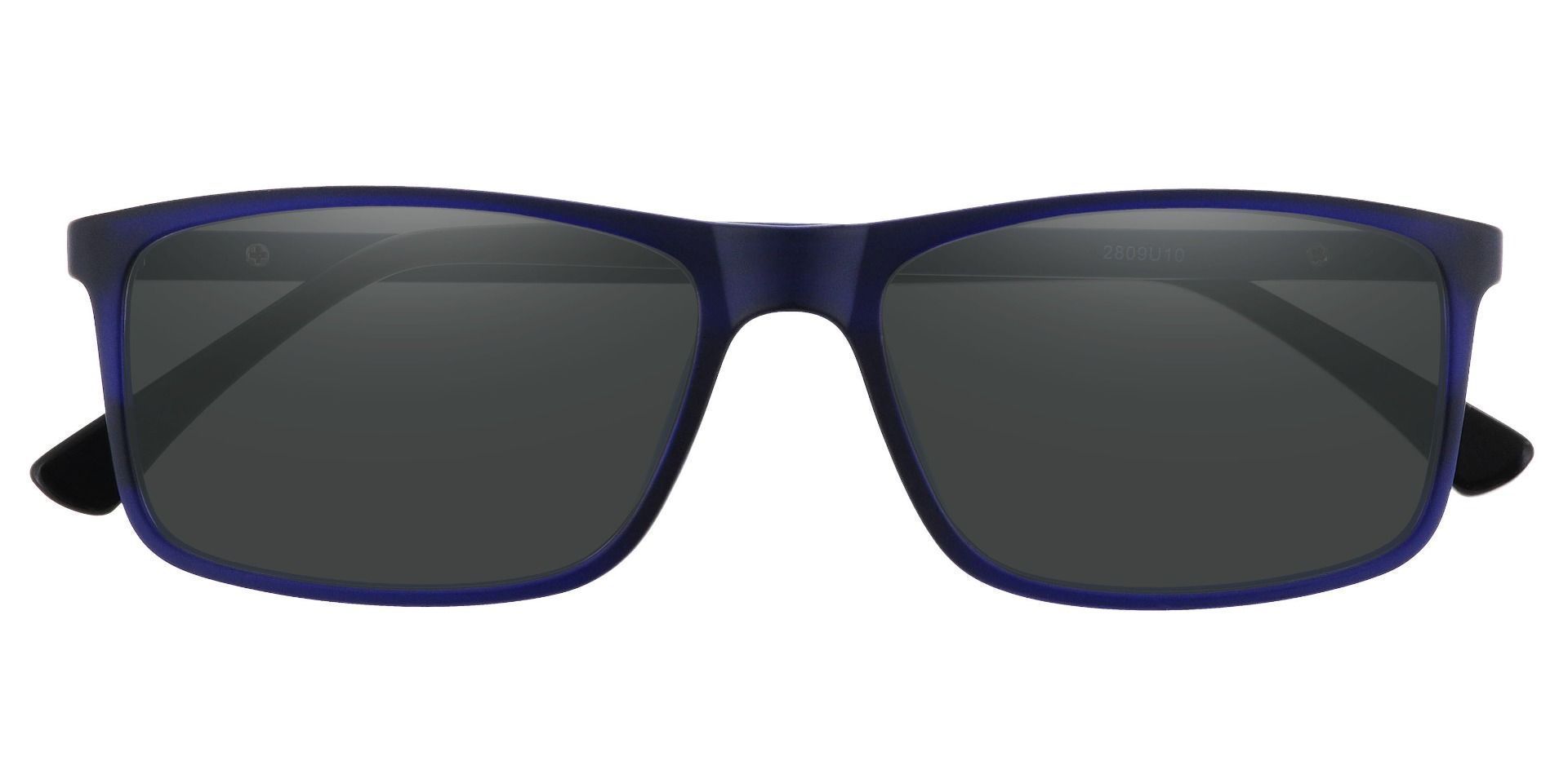 Montana Rectangle Prescription Sunglasses -  Blue Frame With Gray Lenses
