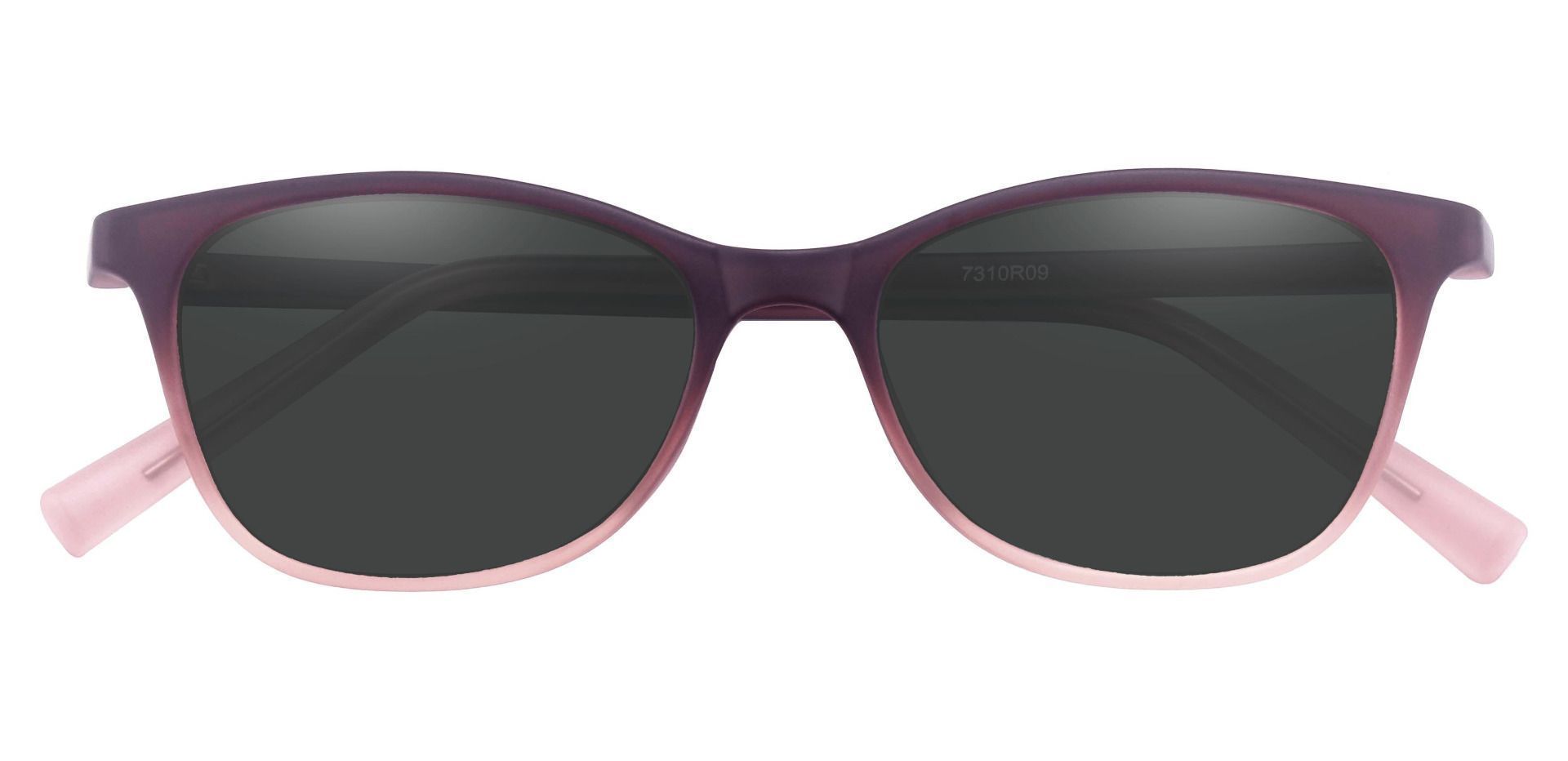 Sasha Classic Square Prescription Sunglasses - Red Frame With Gray Lenses