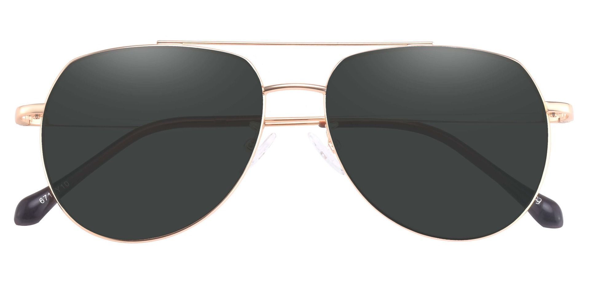 Genesis Aviator Prescription Sunglasses - Gold Frame With Gray Lenses ...