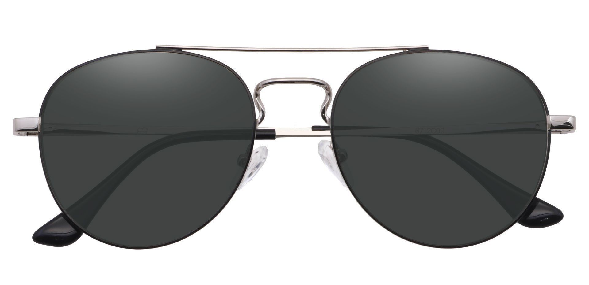 Trapp Aviator Non-Rx Sunglasses - Gray Frame With Gray Lenses