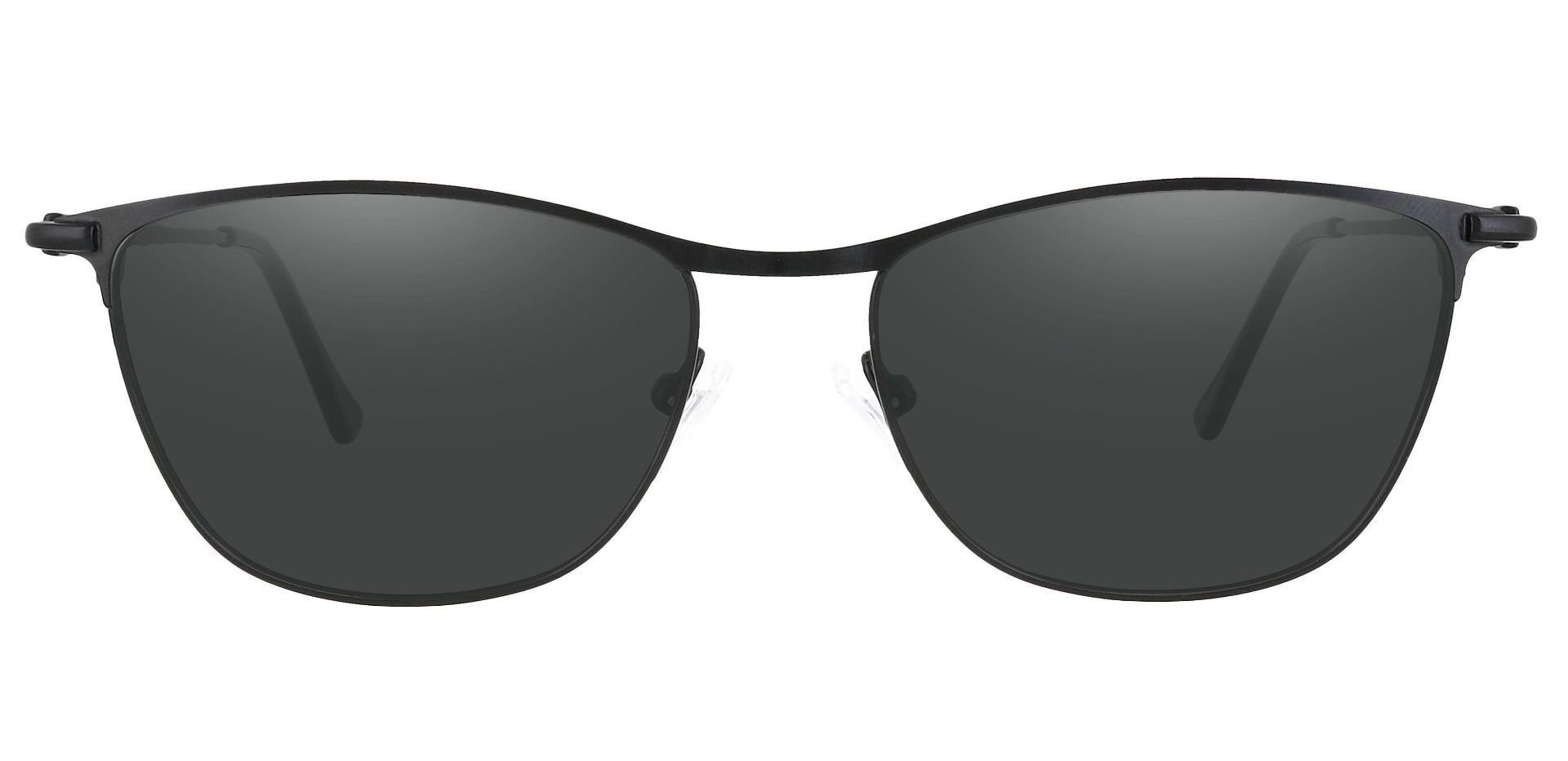 Andrea Cat Eye Progressive Sunglasses - Black Frame With Gray Lenses