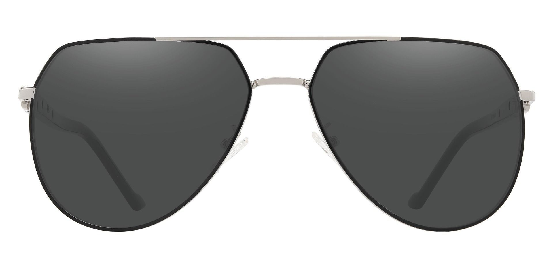 Wright Aviator Reading Sunglasses - Black Frame With Gray Lenses