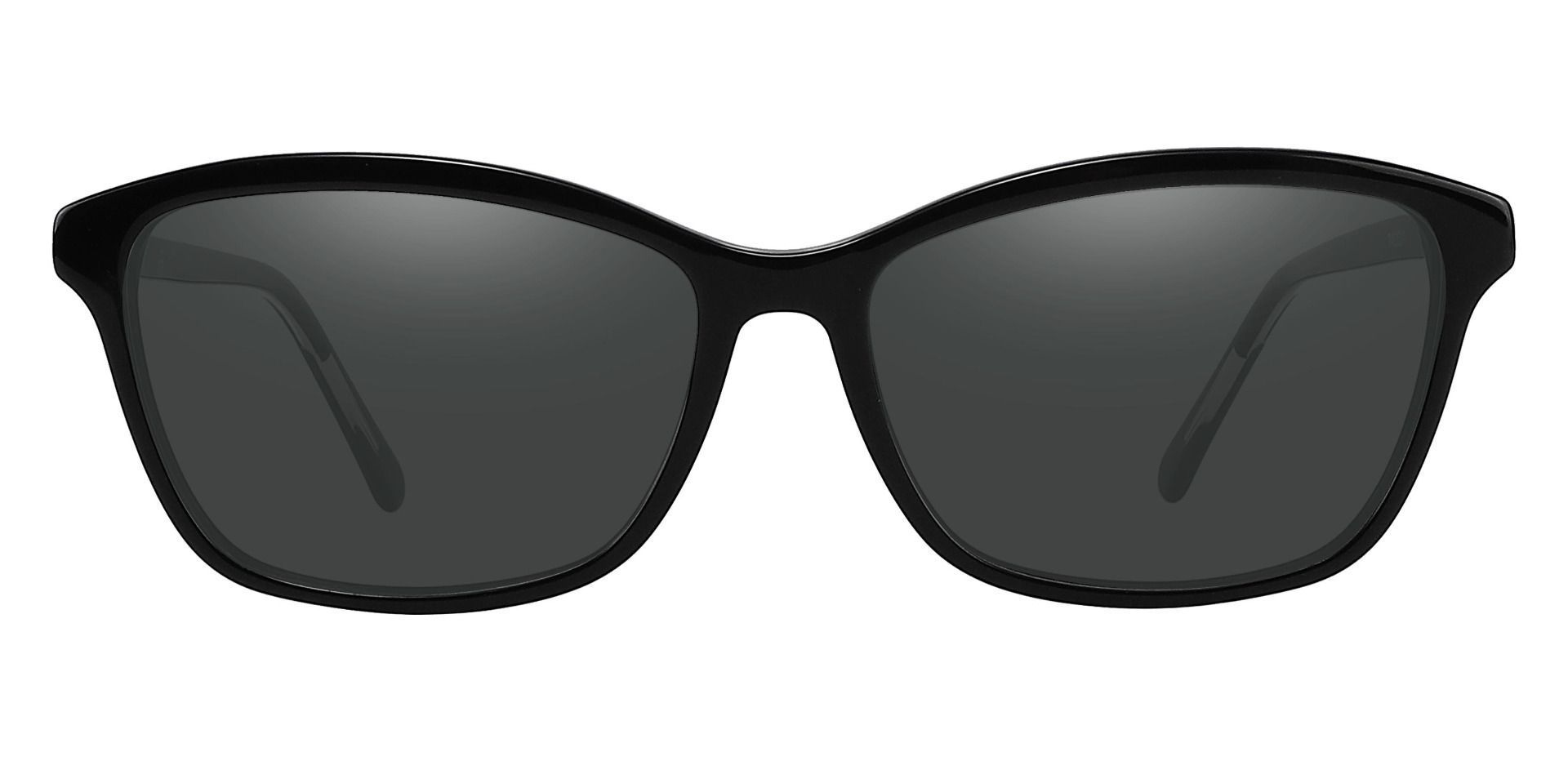 Rhoda Cat Eye Reading Sunglasses Black Frame With Gray Lenses Women