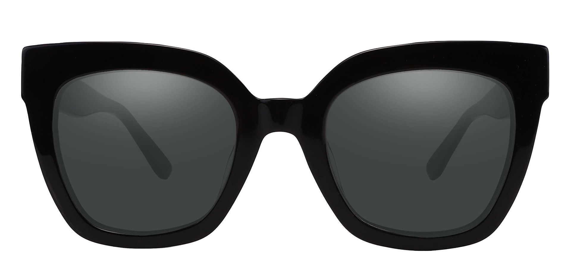 Faith Cat Eye Reading Sunglasses - Black Frame With Gray Lenses