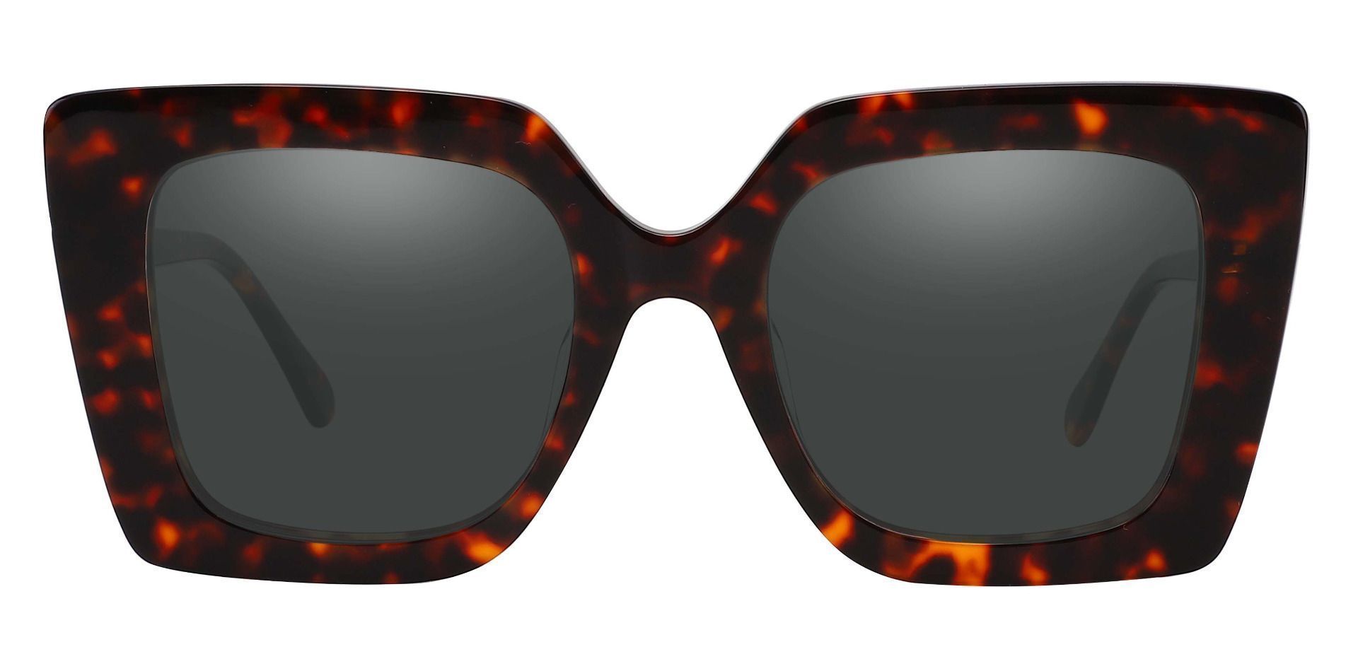 Rowland Square Reading Sunglasses - Tortoise Frame With Gray Lenses