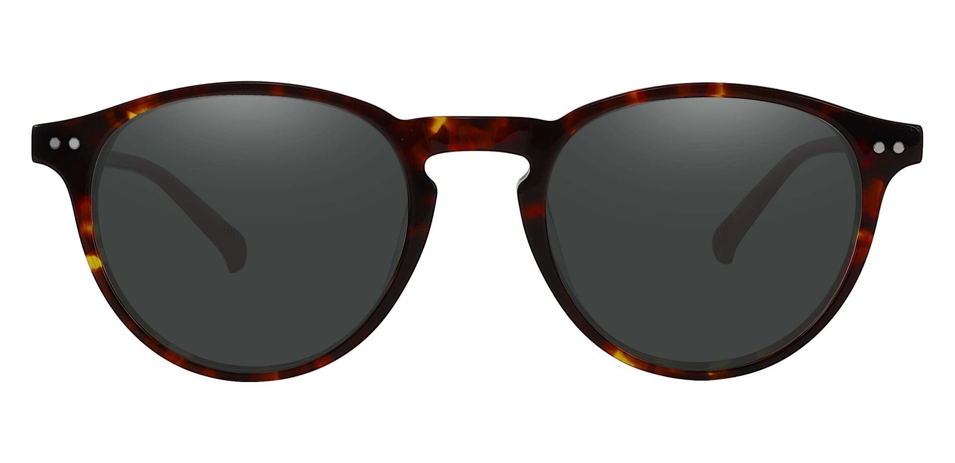 Monarch Oval Lined Bifocal Sunglasses - Tortoise Frame With Gray Lenses