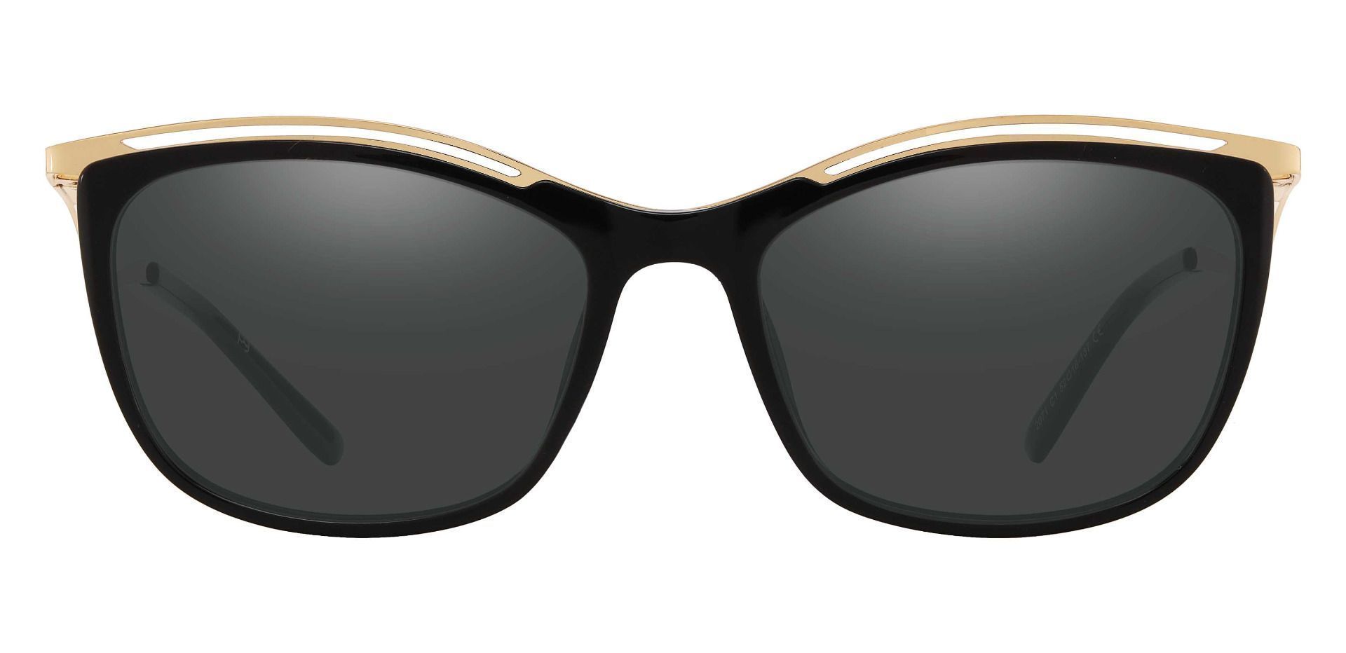 Enola Cat Eye Progressive Sunglasses - Black Frame With Gray Lenses